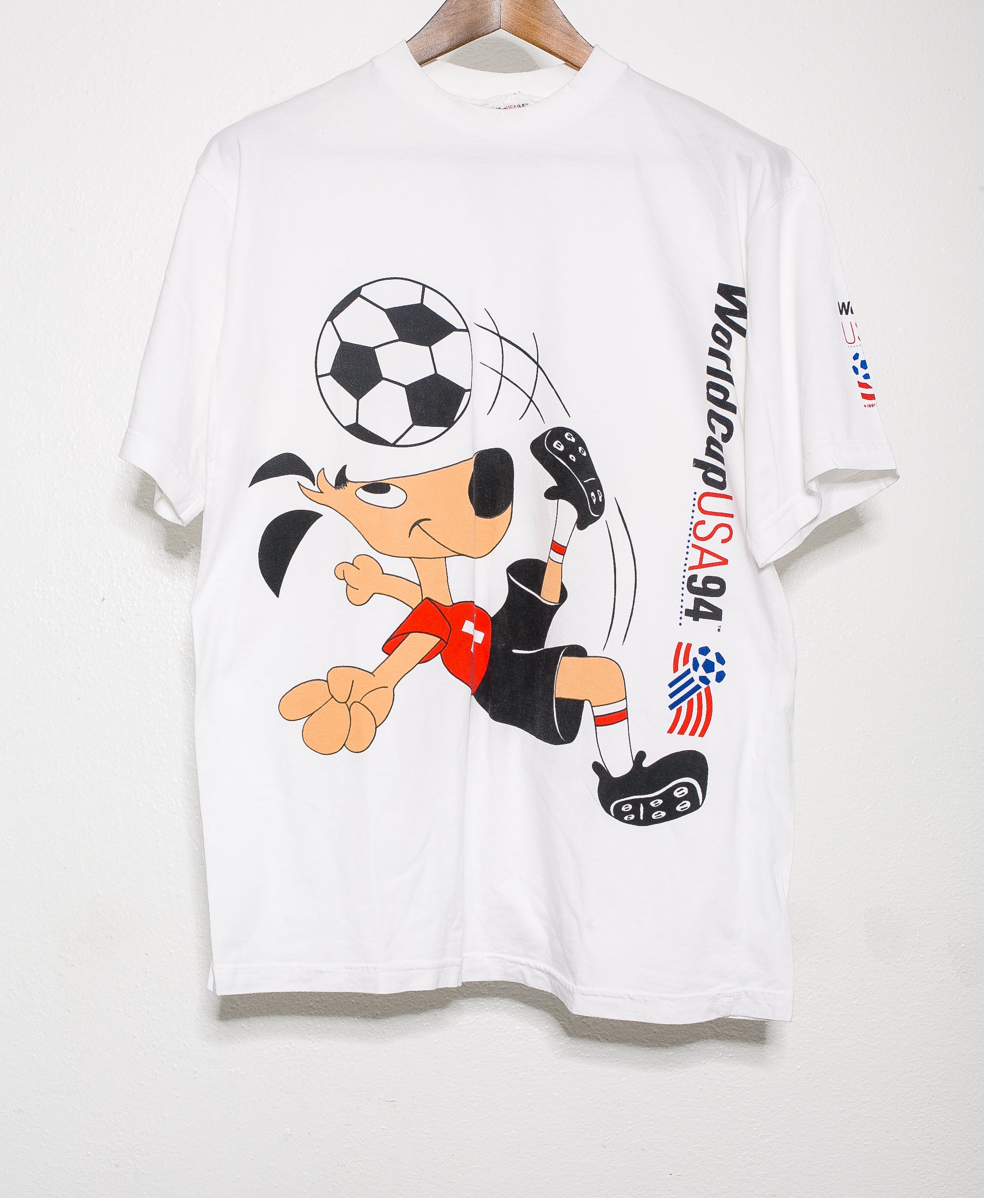 1994 FIFA World Cup Vintage Switzerland Soccer T-Shirt - Size L - Retro Football Fan Gift & Collectible for Sports Enthusiasts
