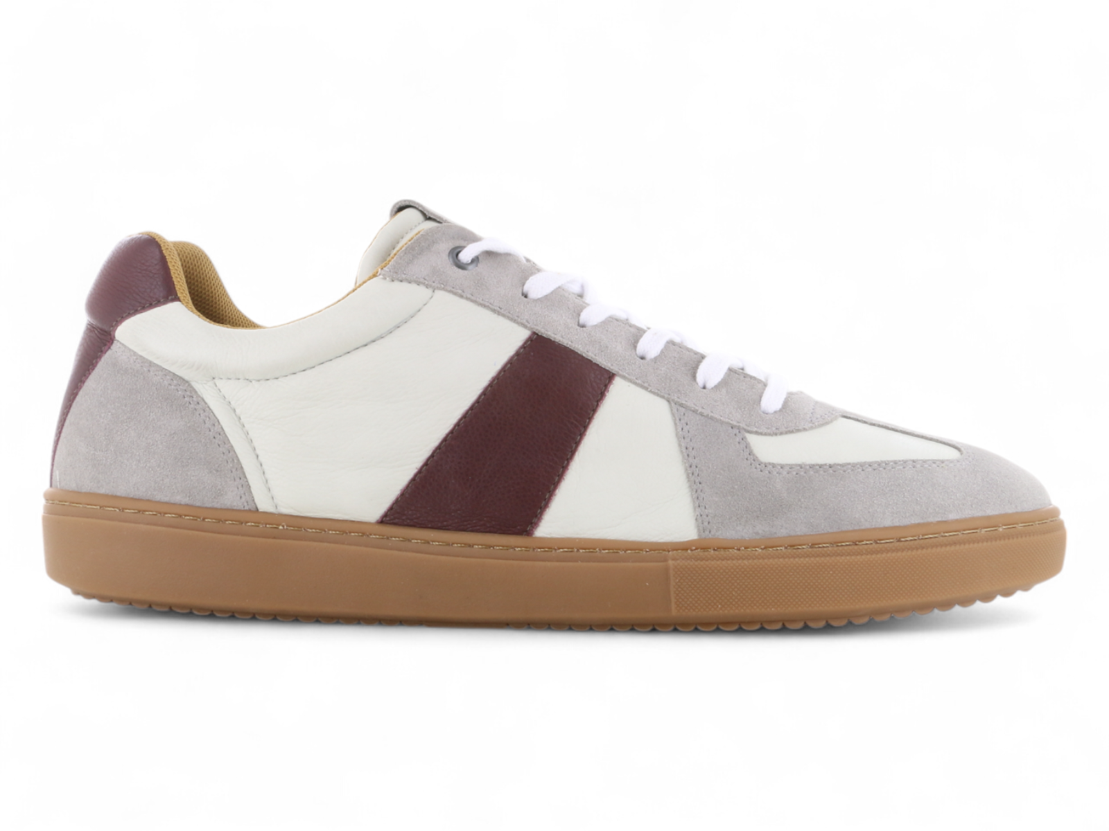 Michael Ellis Jake GAT Sneakers - Premium Leather Military Style Shoes for Men - Garnet Red Color - Perfect for Casual Wear, Street Style & Everyday Comfort
