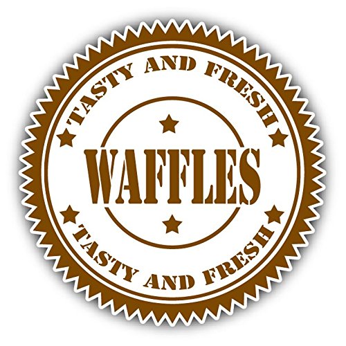 Zirni Waffles Rubber Stamp Sticker Decal - 5