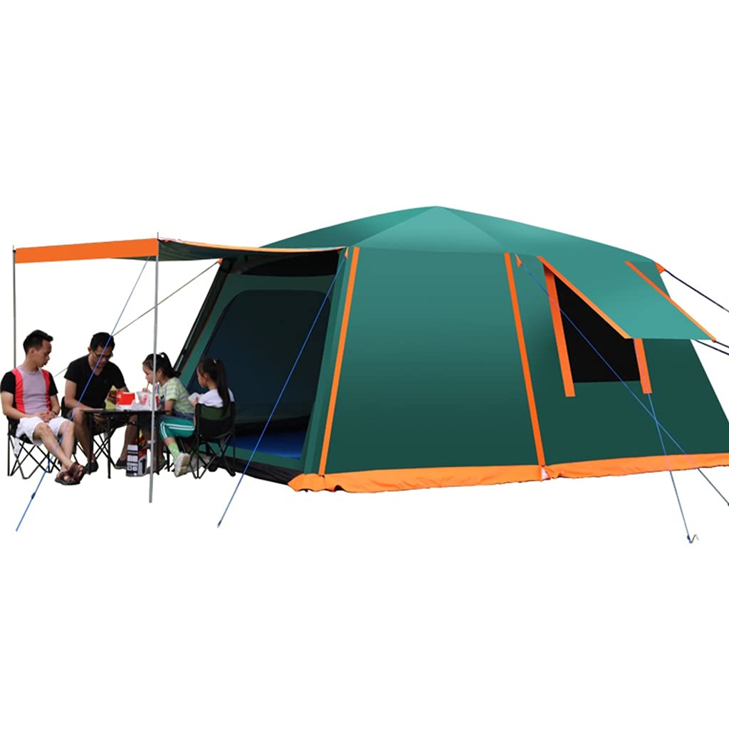 Upgraded 6-10 Person Waterproof Camping Tent with Aluminum Poles - Easy Setup Family Dome Tent with Porch & 100% UV Protection | Perfect for Family Camping Trips, Outdoor Adventures & Backpacking