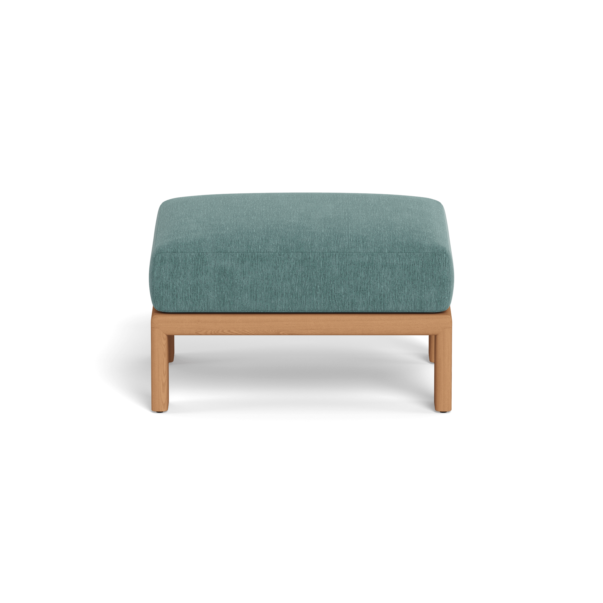 Palm Beach Teak Ottoman - Waterproof & Durable Outdoor Furniture for Patio, Poolside, and Garden Relaxation