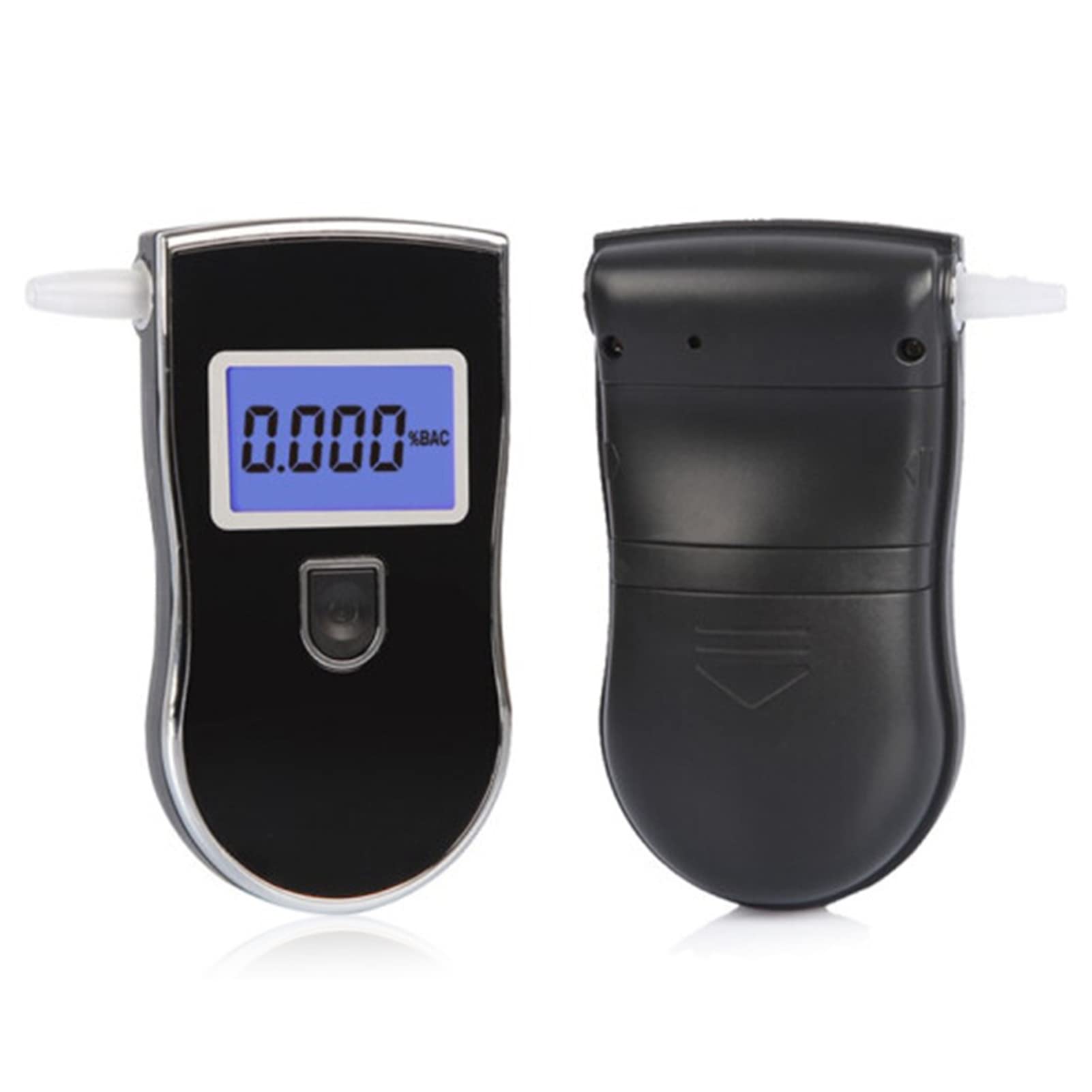 Mulcort Portable Handheld Breathalyzer with Blue Backlight LCD Screen - Accurate Alcohol Tester with 20 Disposable Mouthpieces for Personal & Professional Use - Ideal for Home, Workplace, and Road Safety