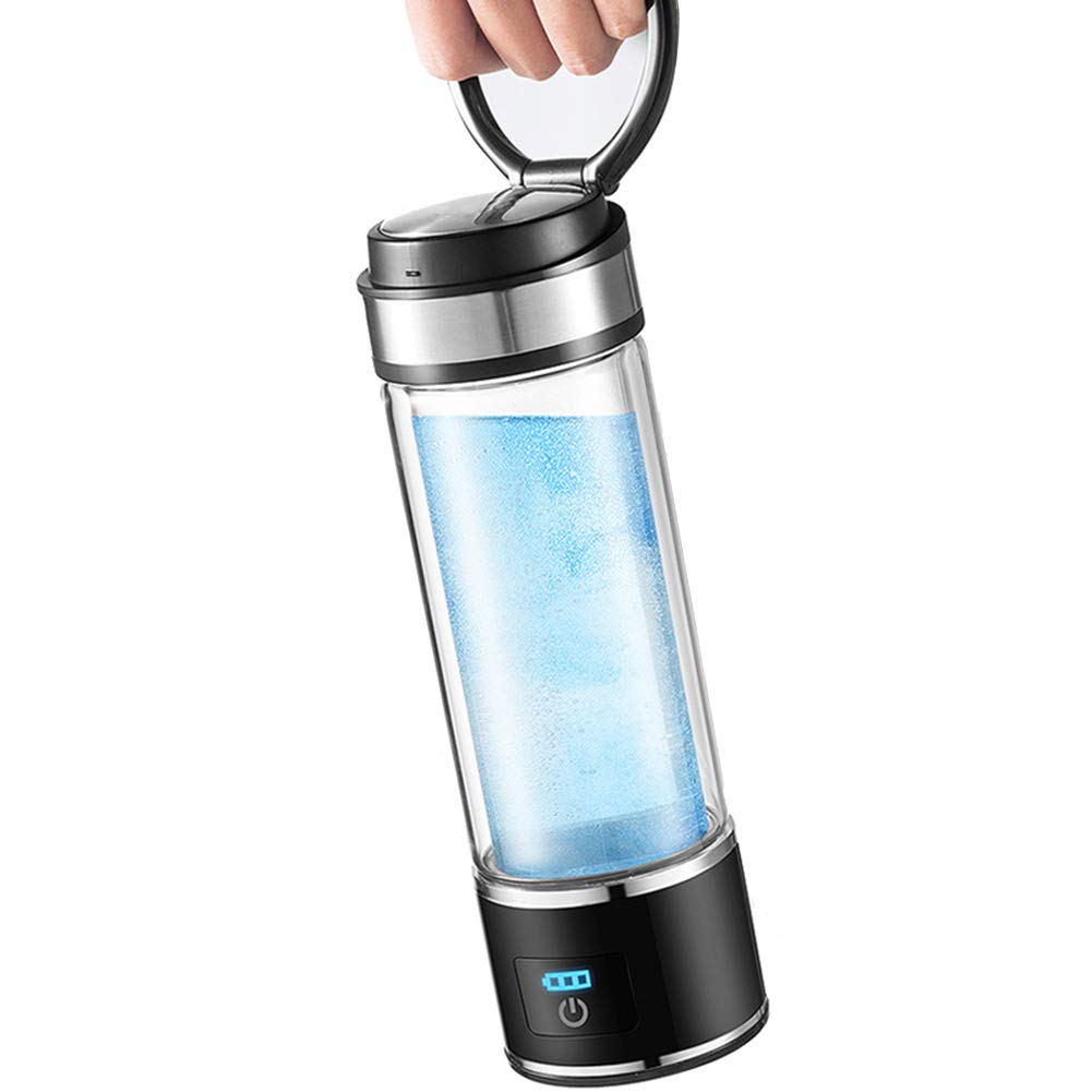 Hydrogen-Rich Water Bottle with Rechargeable Generator - Portable USB Ionizer Cup for Healthy Alkaline Water - Perfect for Travel, Gym & Daily Hydration