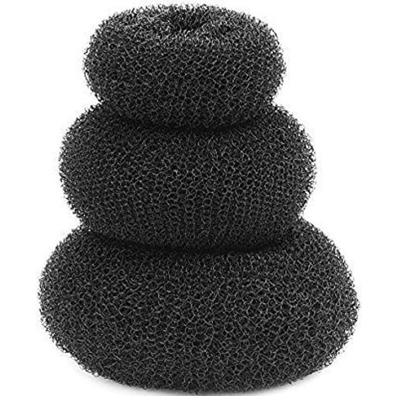 CHANDERKASH 2-Pack Double Layer Twist Braid Plastic Hair Bands with 3-Size Donut Bun Maker Set - Puff Juda Bun Shaper & Messy Bun Scrunchie for Women's Hairstyling, Party, Wedding, and Everyday Use