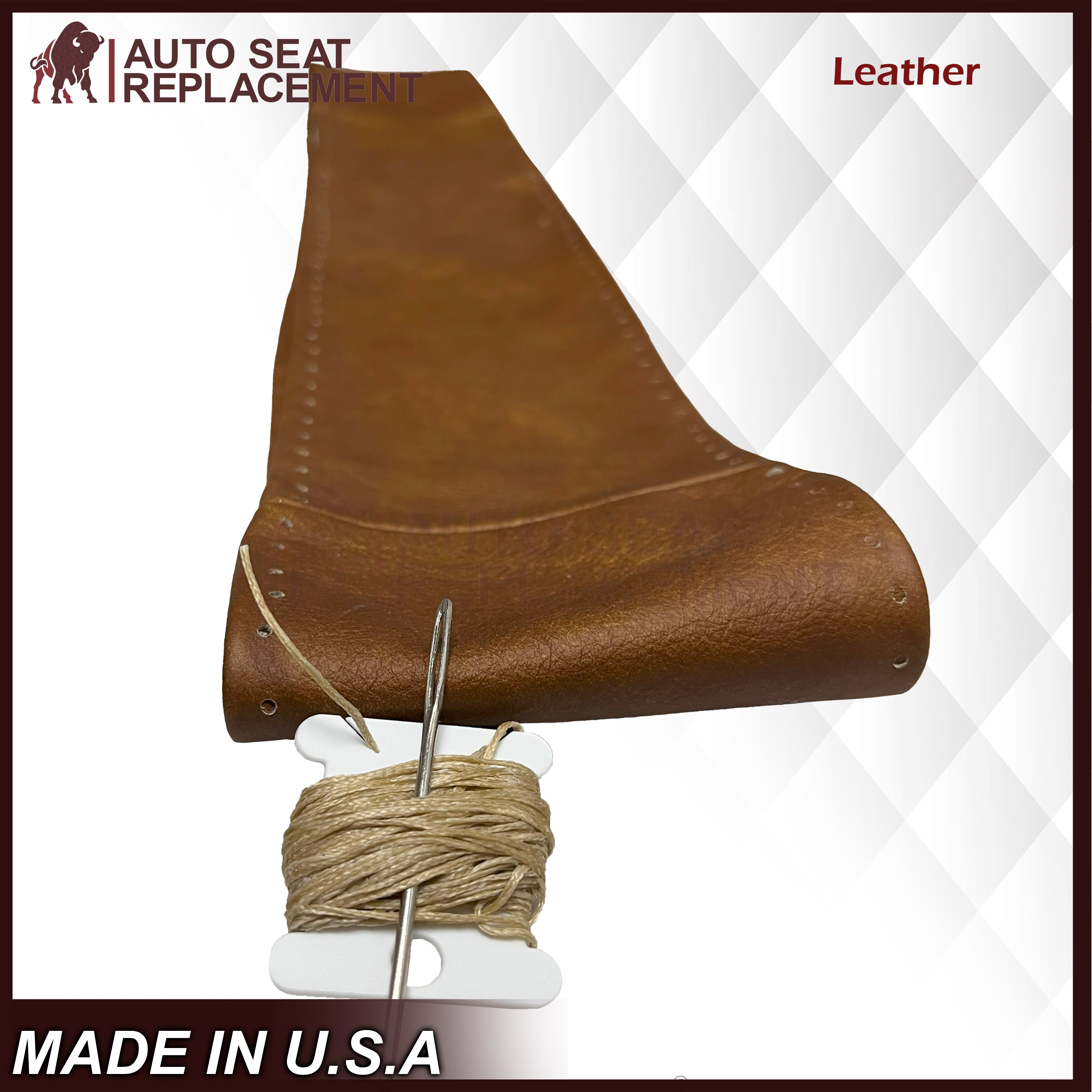 2004-2008 Ford F-150 King Ranch Genuine Leather Steering Wheel Cover with Lacing Thread & Flat Head Needle - Upgrade Your Truck Interior for Comfort & Style