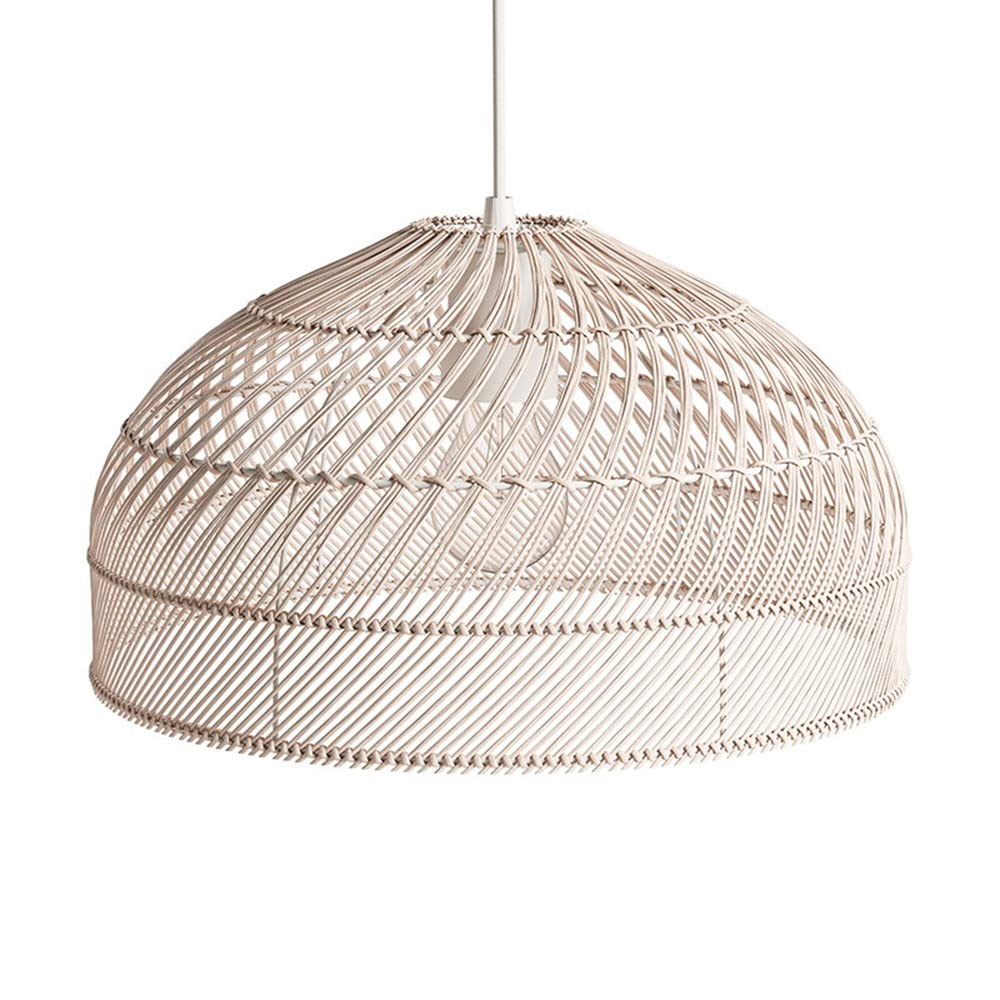 Vintage Rattan Chandelier - Handwoven Southeast Asian Pendant Light with Industrial Japanese Style for Restaurant, Cafe & Home Decor | Hollow Retro Hanging Lamp Perfect for Dining Rooms, Living Spaces and Hot Pot Shops