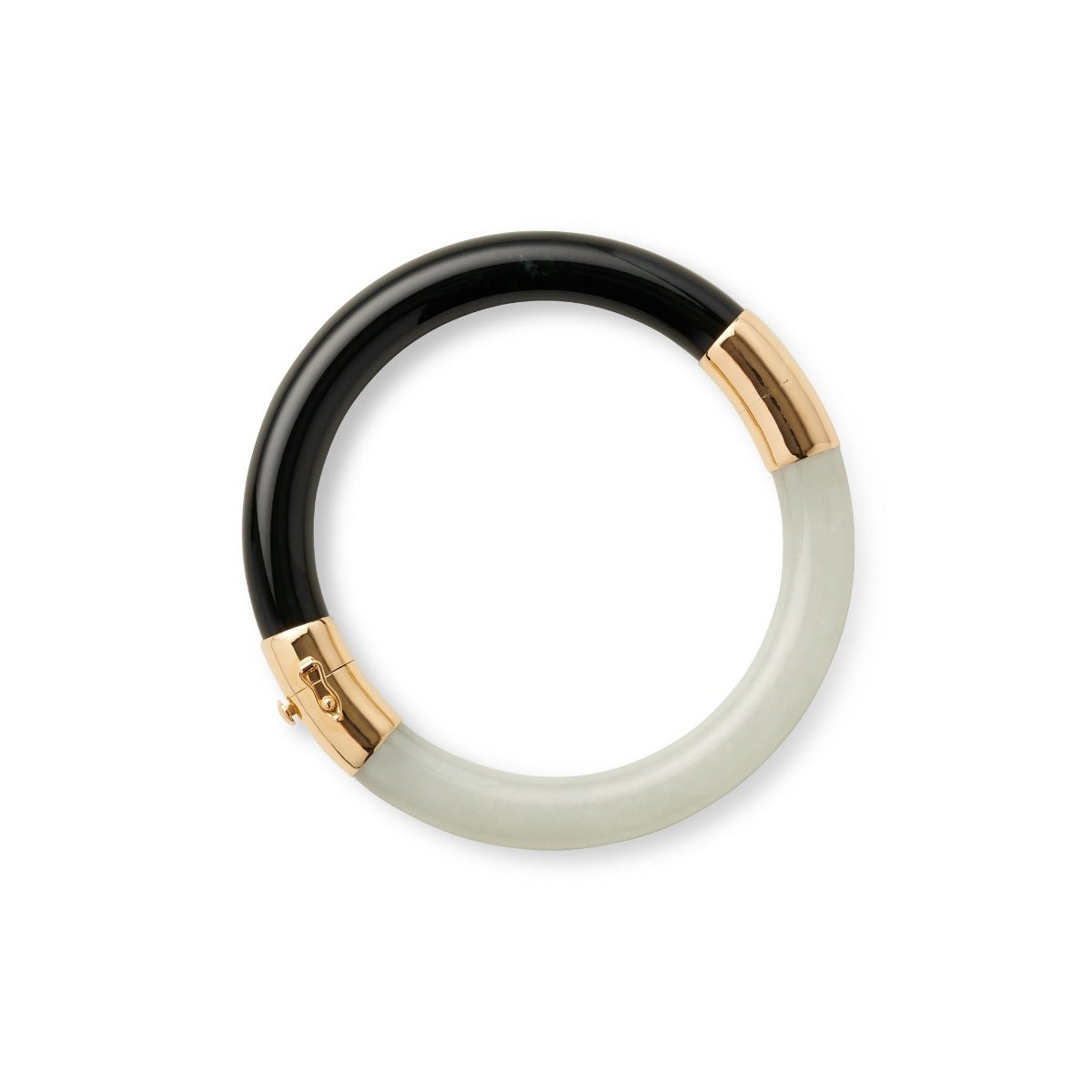 Pacific Bangle Bracelet - Elegant Black & White Jade Beaded Jewelry for Women | Perfect for Casual Wear, Office & Special Occasions