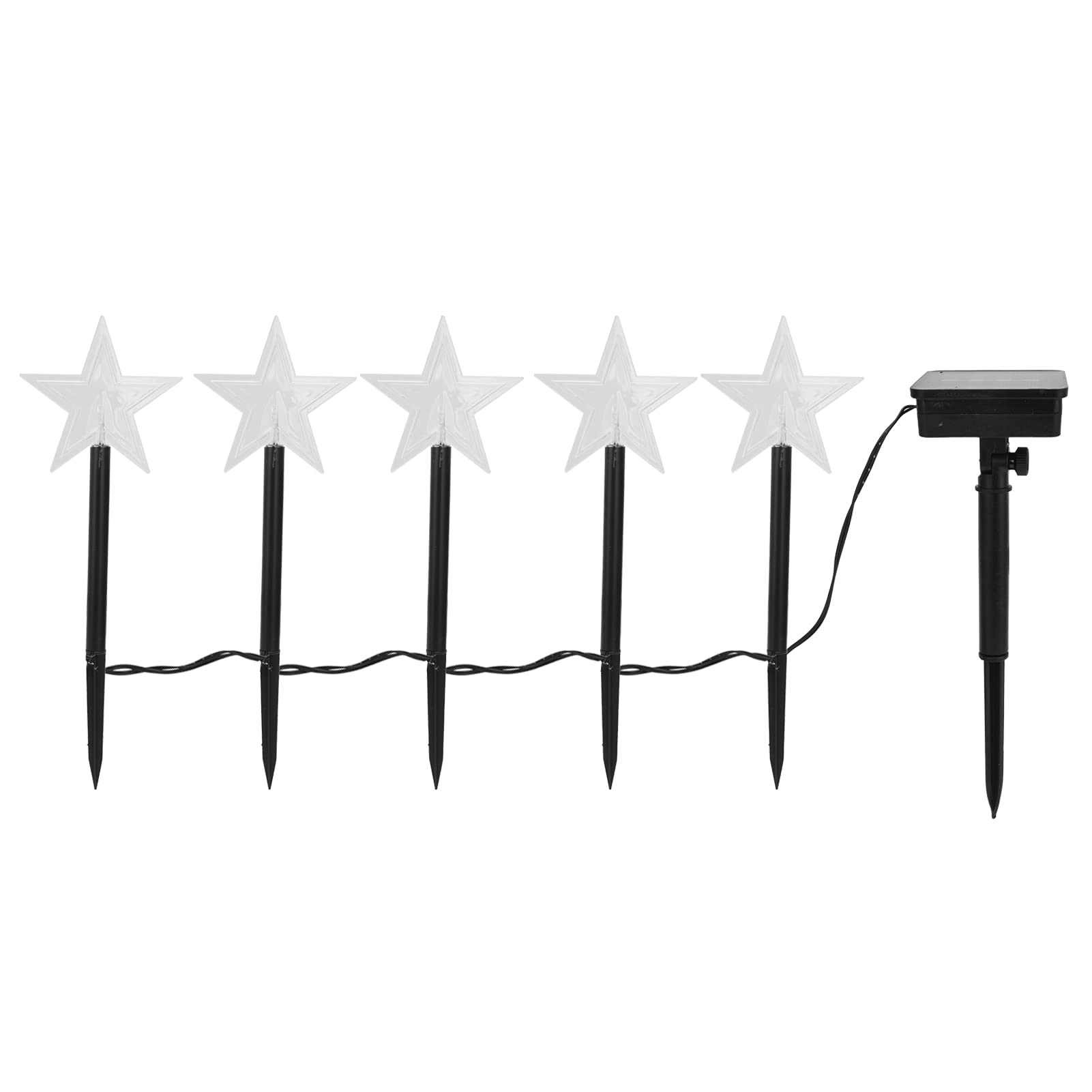 Solar Powered LED Star Garden Lights - 5-Pointed Outdoor Landscape Lighting for Yard, Patio, Pathway | Weatherproof Decorative Solar Lights for Garden, Lawn, Courtyard, Backyard & Walkway