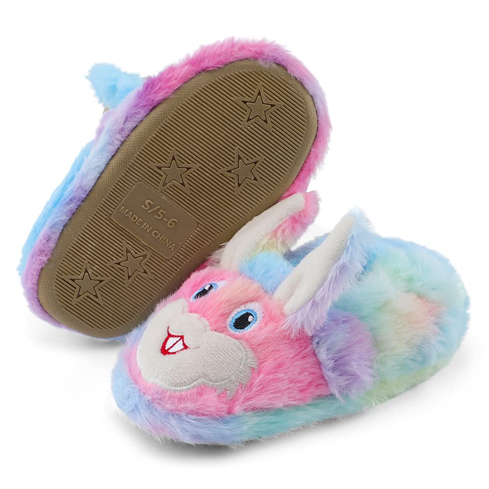 Warm Cartoon Animal Slippers for Girls - Cozy Winter House Shoes for Toddlers & Little Kids - Perfect for Indoor Playtime & Home Comfort