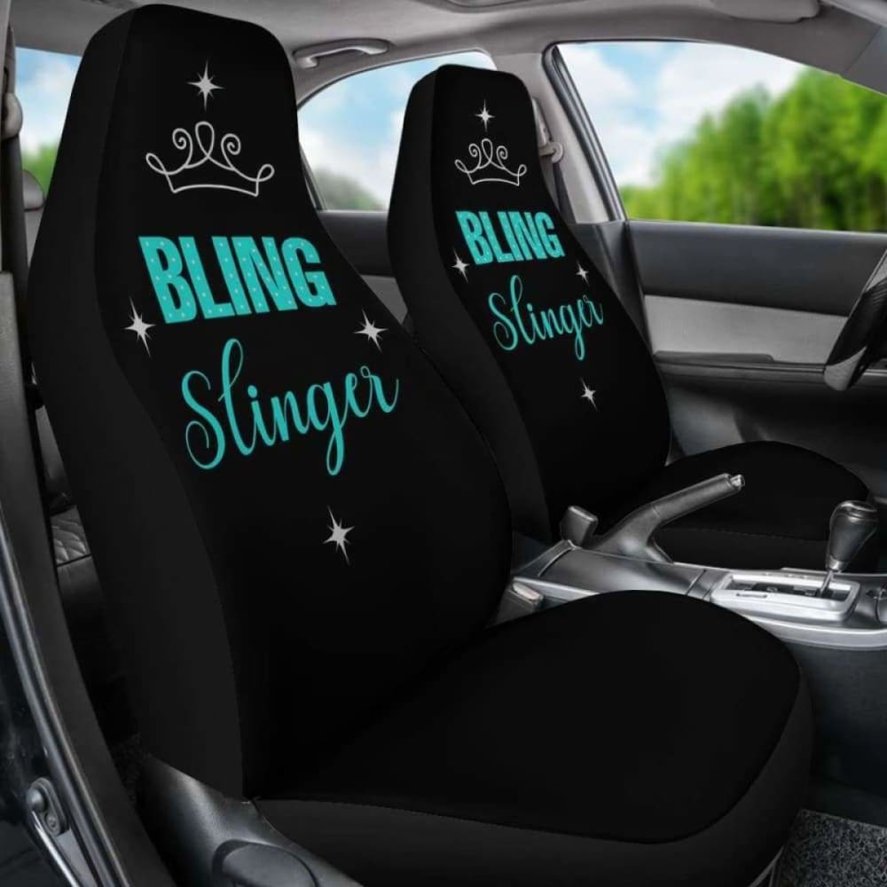 Bling Slinger Car Seat Covers - Teal Blue Waterproof Universal Fit for Cars, SUVs & Trucks - Protect & Style Your Vehicle Interior - Perfect for Daily Commute, Road Trips & Outdoor Adventures
