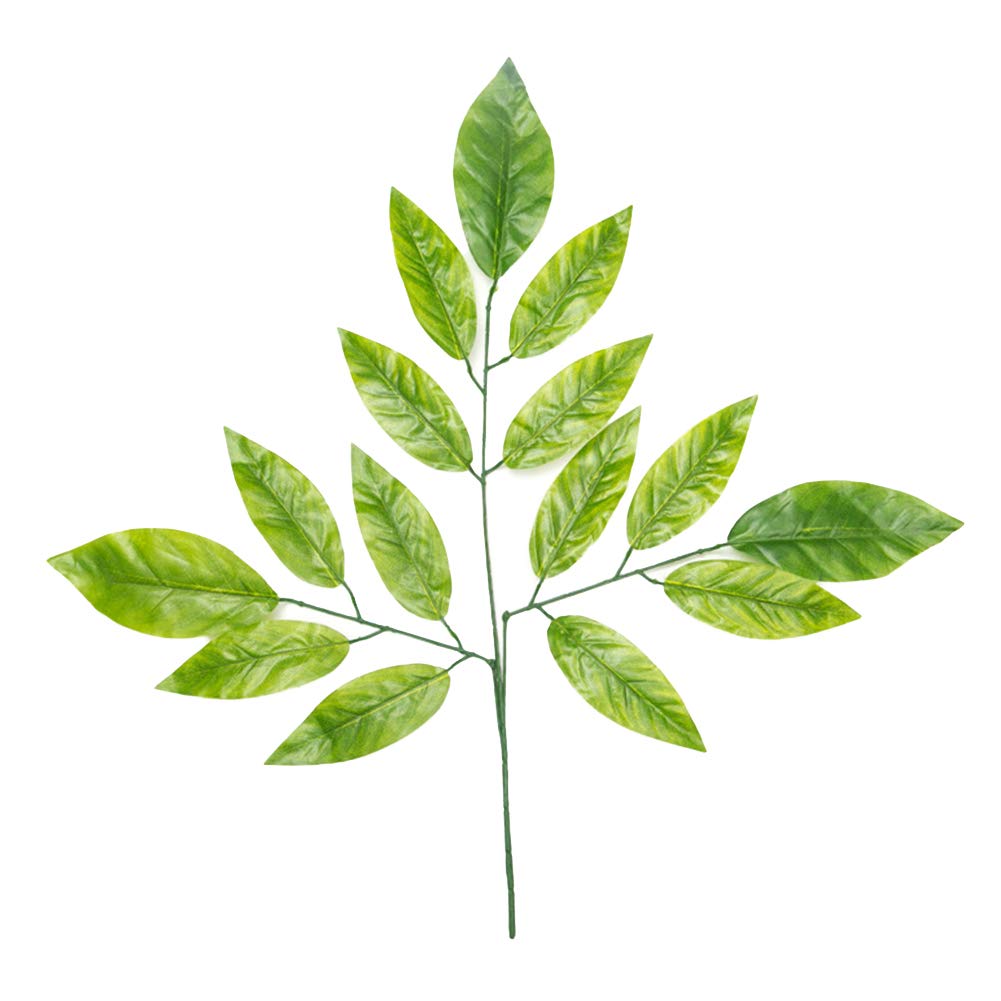 12Pcs Artificial Banyan Maple Tree Leaves - Realistic Faux Plants for Home, Party, Garden & DIY Decor - Yellow Birch Leaves for Beautiful & Vibrant Memories