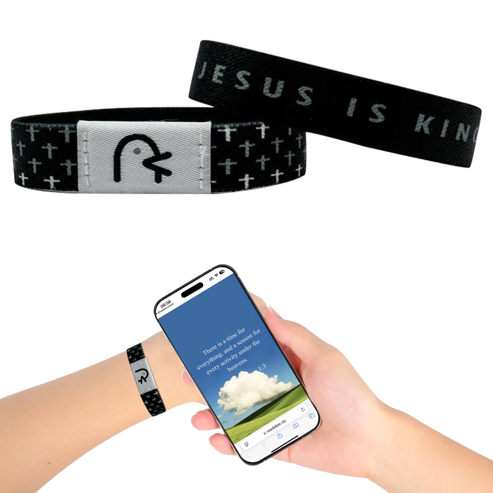 Bible Verse Bracelets with NFC - Wearable Christian Jewelry for Women, Men & Teens - Inspirational Daily Scripture Gifts - Perfect for Church, Prayer & Faith-Based Encouragement