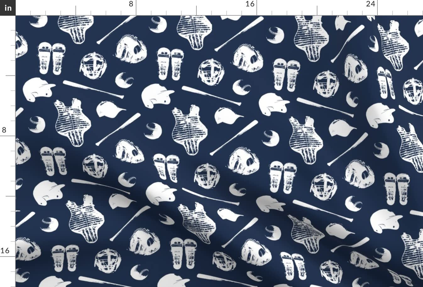 Baseball Navy Blue Sports Fabric by The Yard - Soft Minky Material for Baby Blankets, Quilt Backing & Boys' Game Room Decor - Perfect for Sewing Projects & Plush Crafts