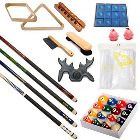 Premium 32-Piece Billiard Accessory Kit - Pool Table Cue Sticks, Bridge & Ball Sets for Professional & Home Game Rooms - Perfect for Bars, Game Rooms & Family Entertainment