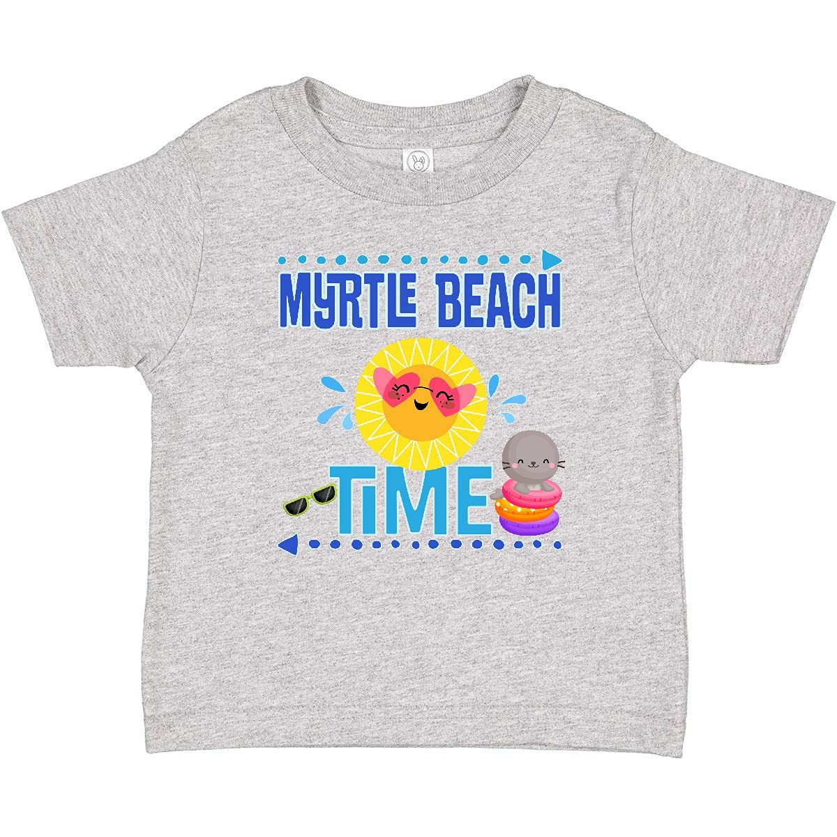 Inktastic Myrtle Beach Vacation Time Baby T-Shirt - Cute Cotton Infant Bodysuit for Beach Trips & Family Vacations - Perfect Gift for Newborns & Toddlers
