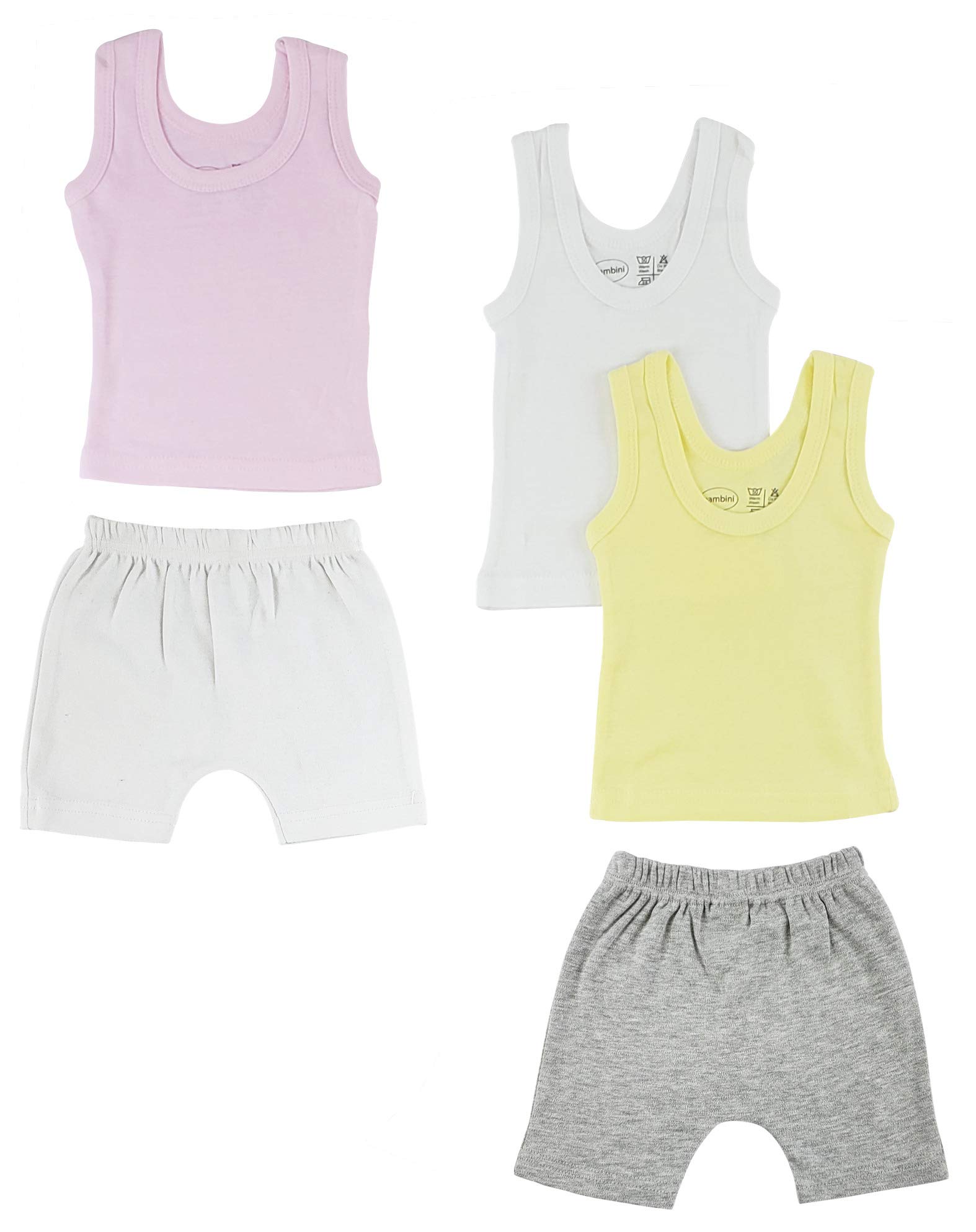 Girls Tank Tops and Shorts Set - Cute Summer Outfits for Toddlers & Newborns - Perfect for Playtime, Beach, and Family Photos