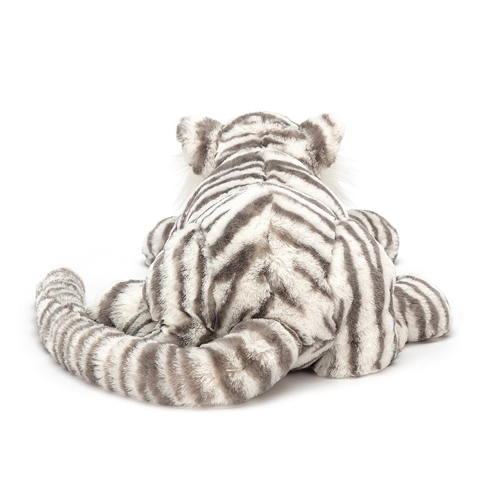 Sacha Snow Tiger Plush Toy - Soft & Cuddly Stuffed Animal for Kids, Perfect for Gifts, Bedtime Comfort & Nursery Decor