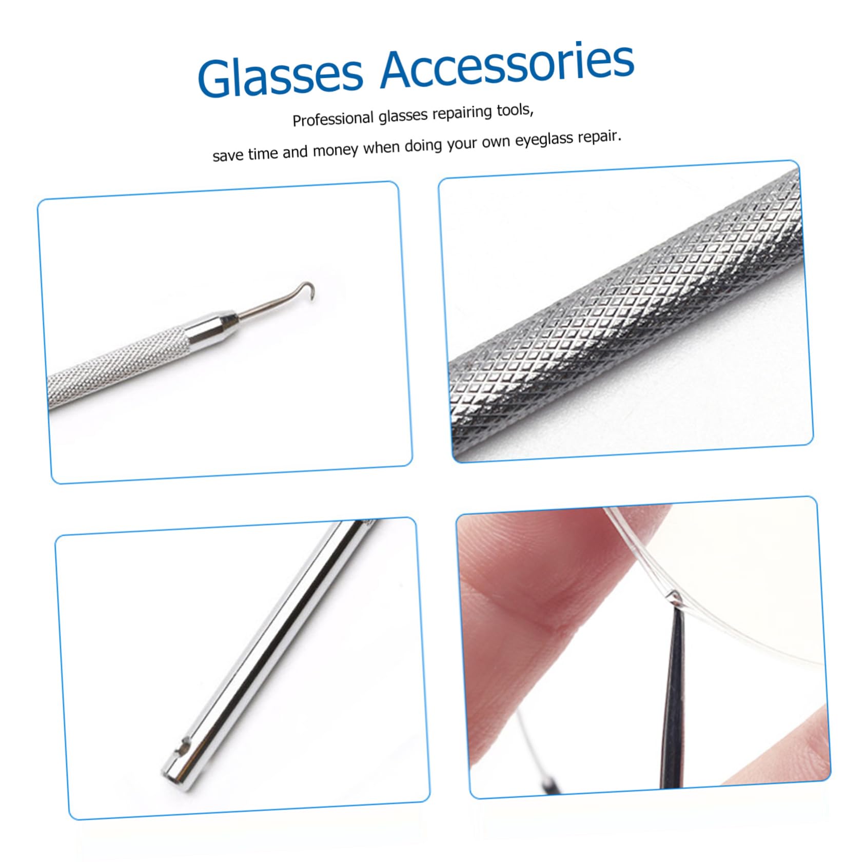 Lurrose 3-Pack Glasses Repair Kit - Alloy & Copper Screwdrivers for Eyeglass Maintenance - Silver Glasses Accessories & Tools for Cocktail Glasses - Perfect for Home, Office, and Travel Eyewear Repair