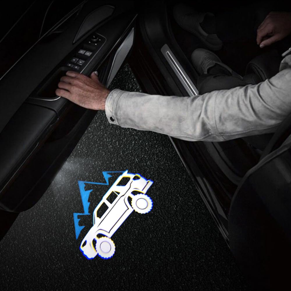 2 PCS LED Car Door Logo Lights for Toyota 4Runner 2010-2024 - Blue Courtesy Projector Laser Welcome Lights & Puddle Lamps - Waterproof Car Accessories for Night Driving, Parking and Vehicle Customization