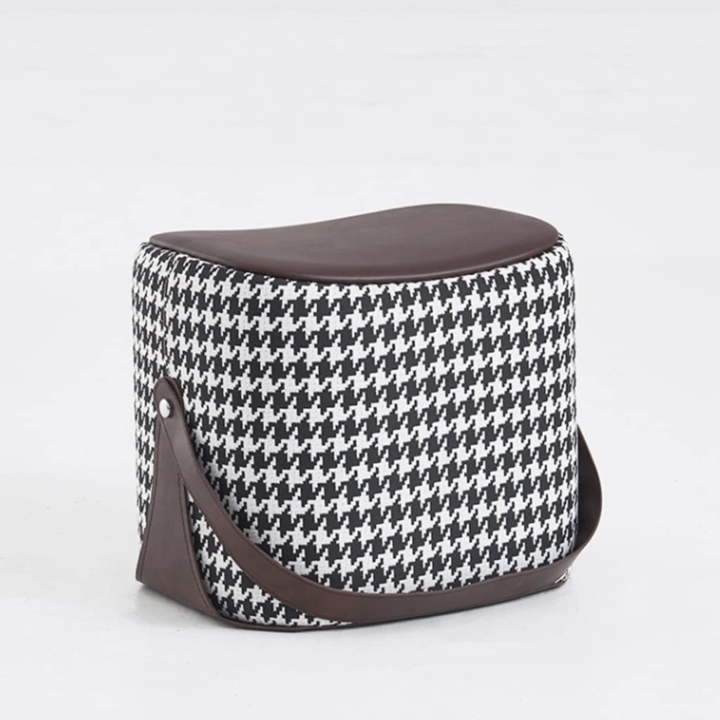 Upholstered Footstool for Sofa & Bed - Blue Foot Rest Stool for Living Room