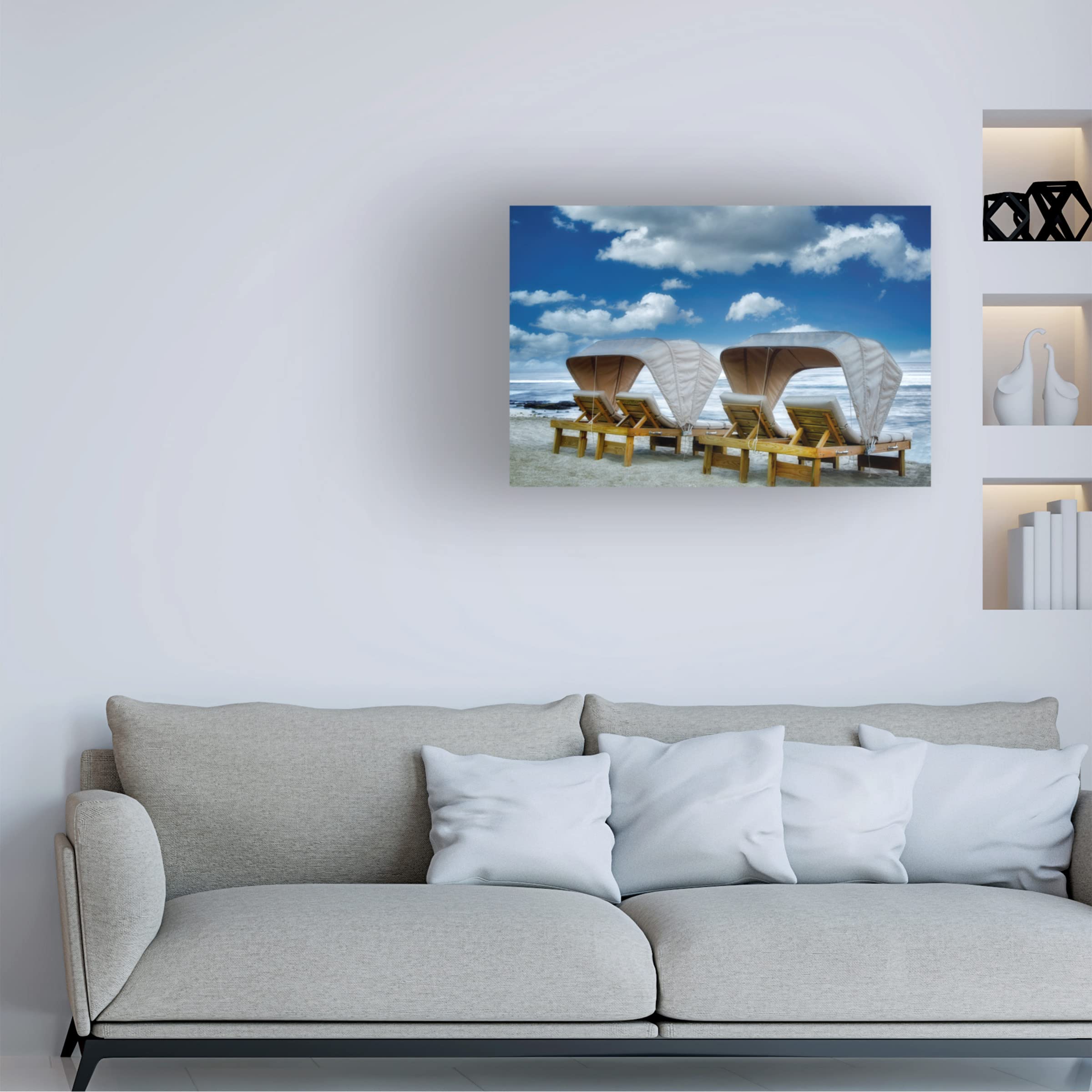 Dennis Frates 'Beach Chair 1' Canvas Wall Art Print - Coastal Decor for Living Room, Bedroom & Beach House - Trademark Fine Art Collection