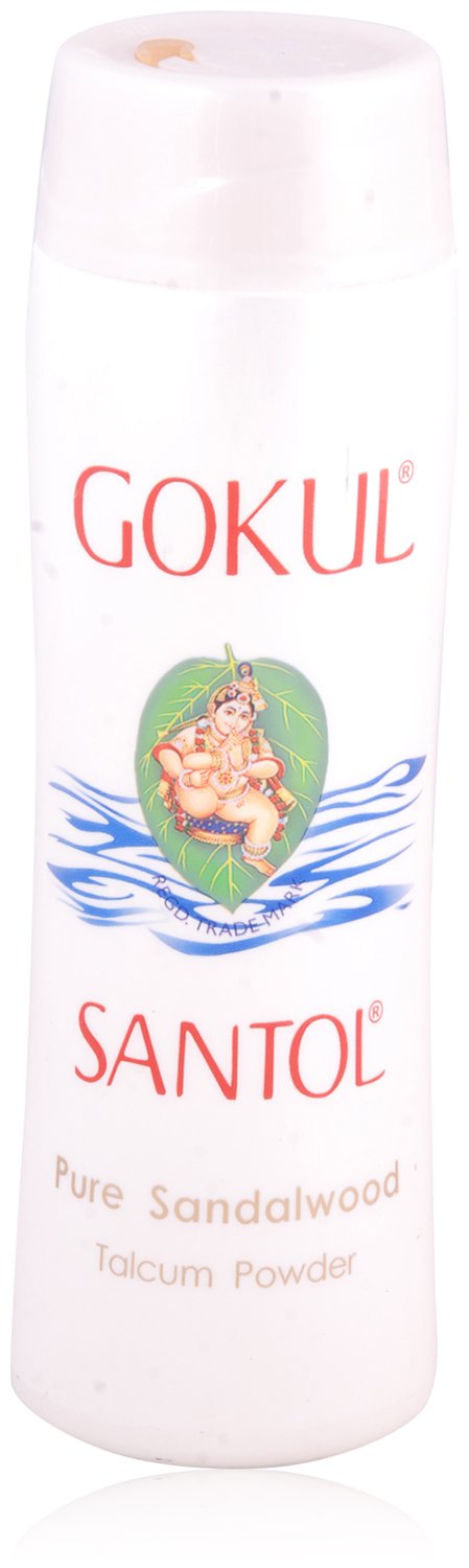 Gokul Pure Sandalwood Talcum Powder 140g - Natural Body Powder for Men & Women | Perfect for Daily Use, After Shower, Gym & Summer Cooling