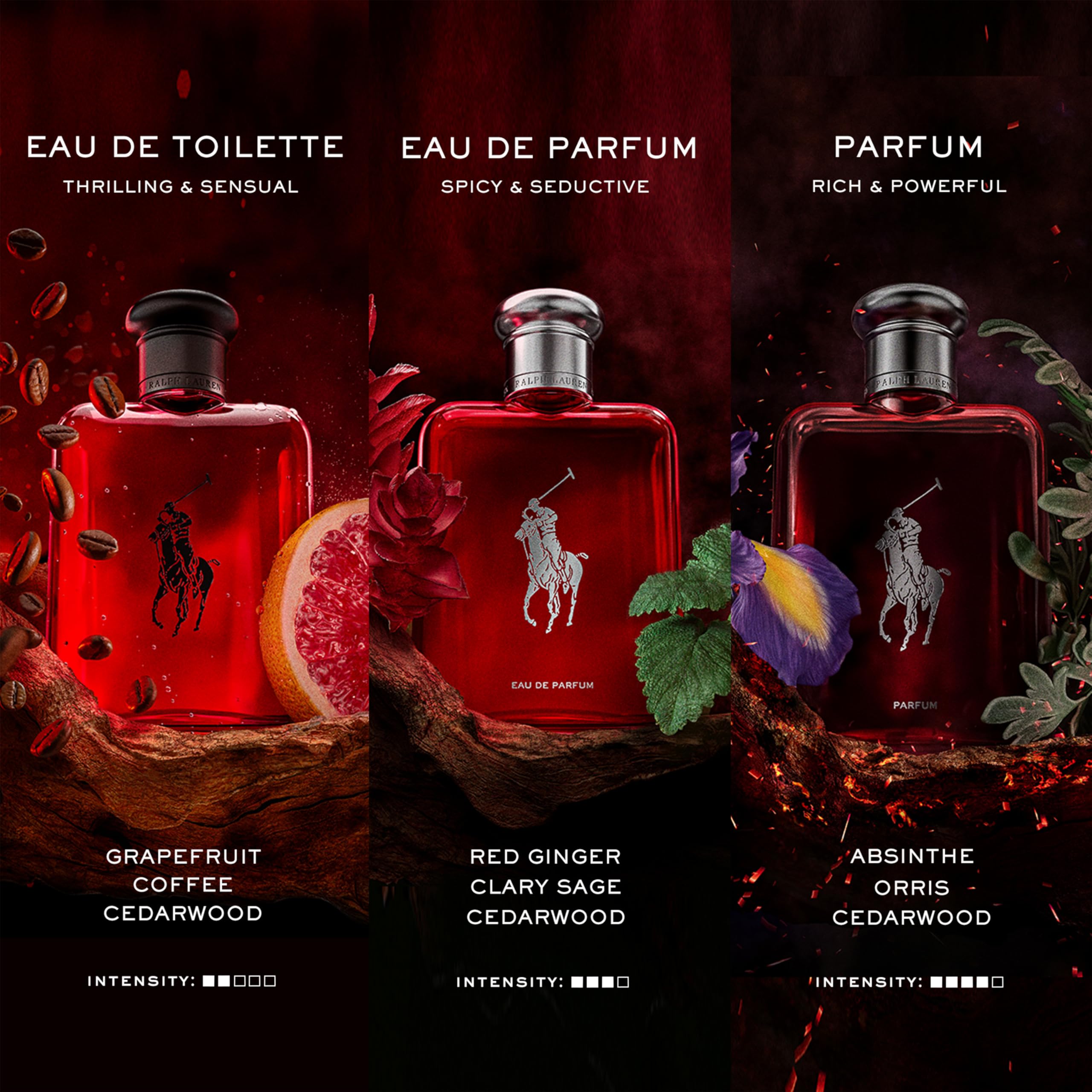 Ralph Lauren Polo Red Men's Cologne - Ambery & Woody Fragrance with Absinthe, Cedarwood & Musk - Intense & Long-Lasting Scent - Perfect for Date Nights, Special Occasions & Everyday Wear