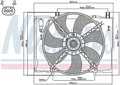 Nissens Engine Cooling Fan Assembly 85290 - High Performance Cooling Fan for Cars & Trucks - Perfect for Overheating Prevention & Engine Temperature Control