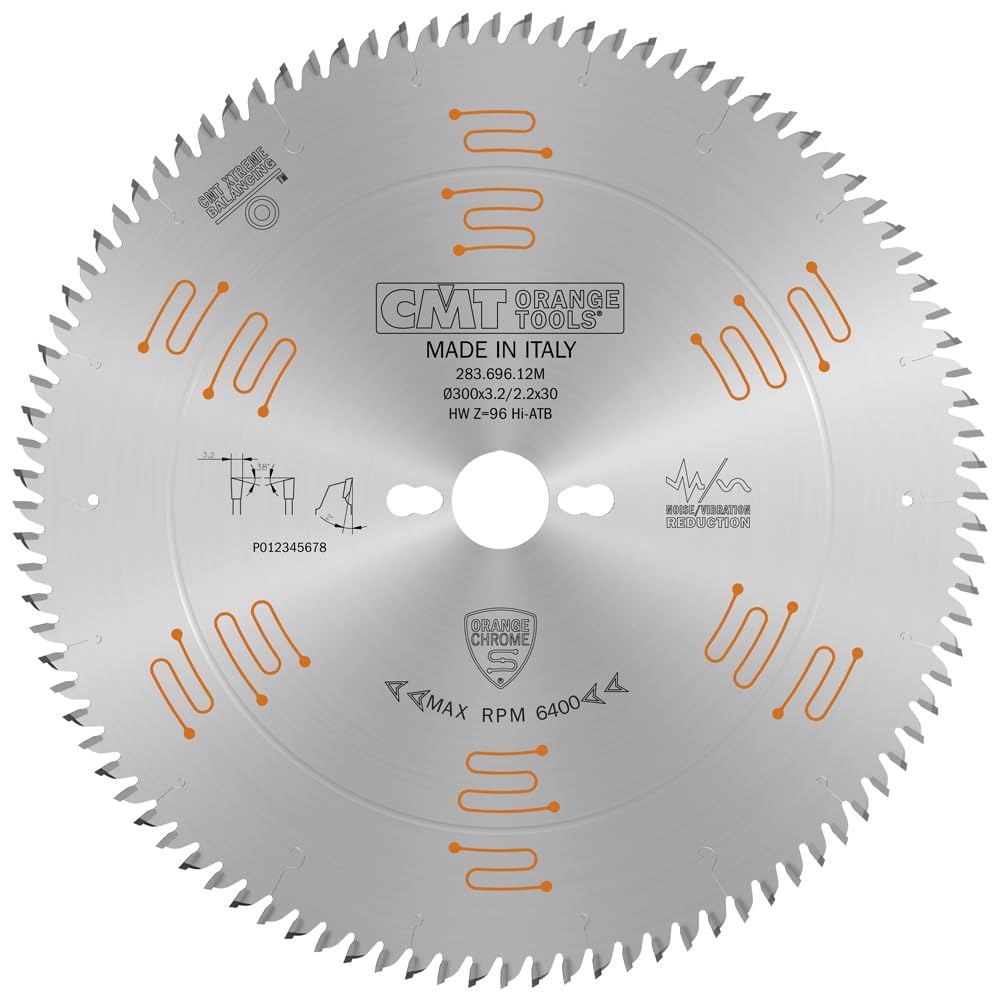 Premium Chrome Ultimate Plywood & Melamine Saw Blades - High Precision Cutting for Woodworking, Cabinets & DIY Projects - Perfect for Table Saws, Miter Saws & Circular Saws