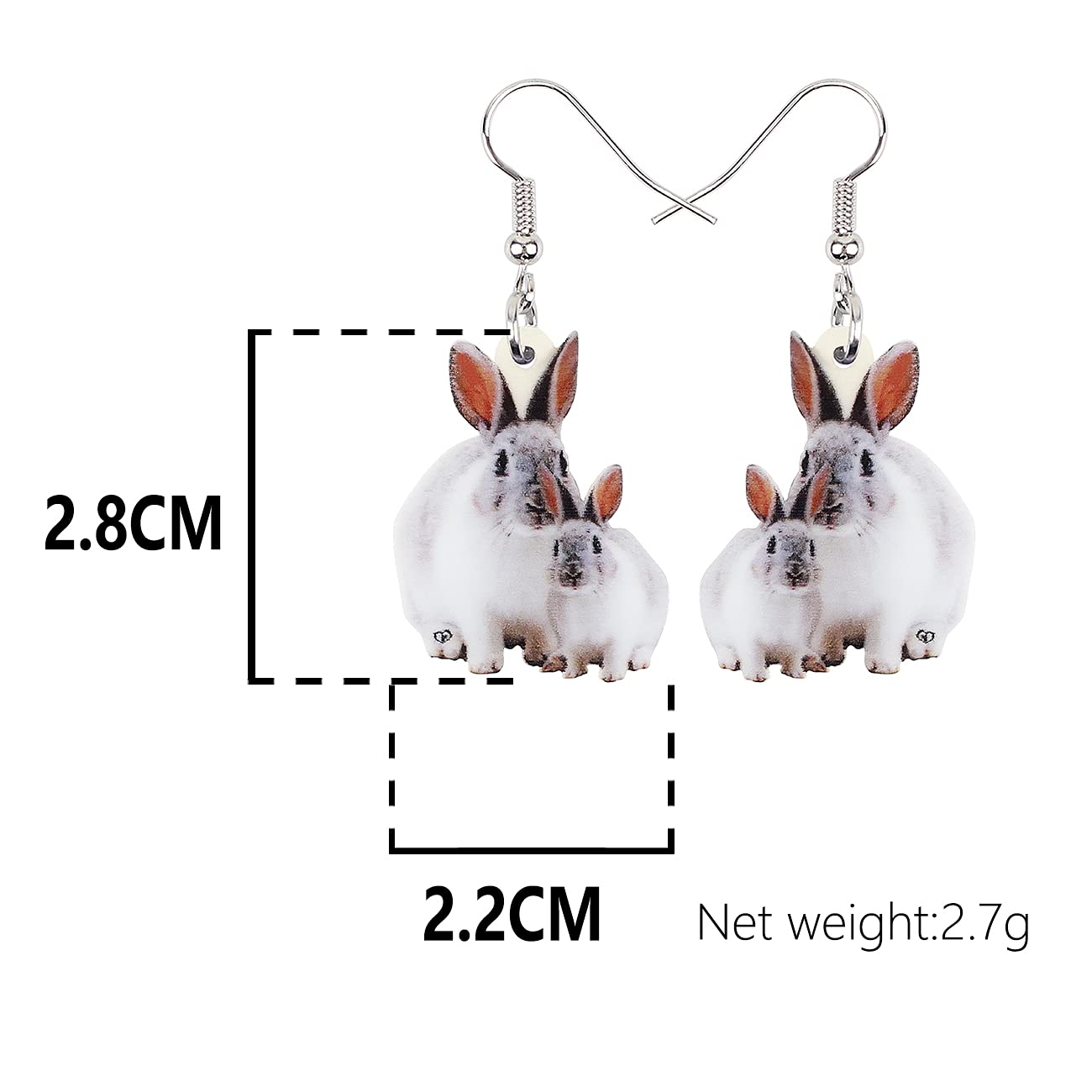 Easter Bunny Earrings for Women - Cute Dangle Egg Charm Jewelry, Anime Easter Basket Decorations & Gifts - Perfect for Easter Party, Spring Festival & Cosplay Accessories