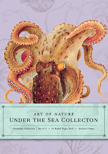 Art of Nature: Under the Sea Stitched Notebook Set (3-Pack) - Perfect for Journaling, Sketching & Gift Giving