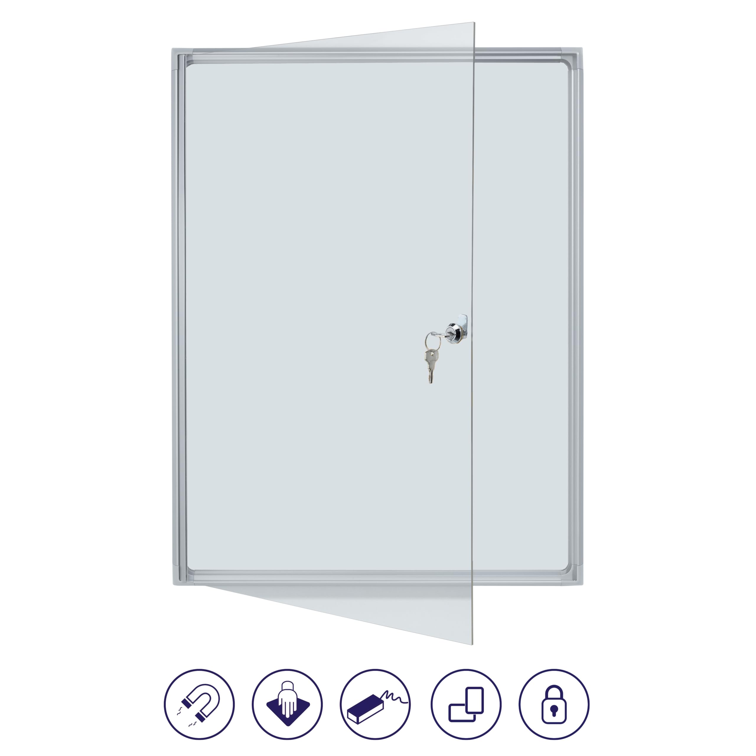 FSA1 Flat Display A4 Size - Aluminum Frame with White Background - Perfect for Office Documents, Presentations & Wall Art