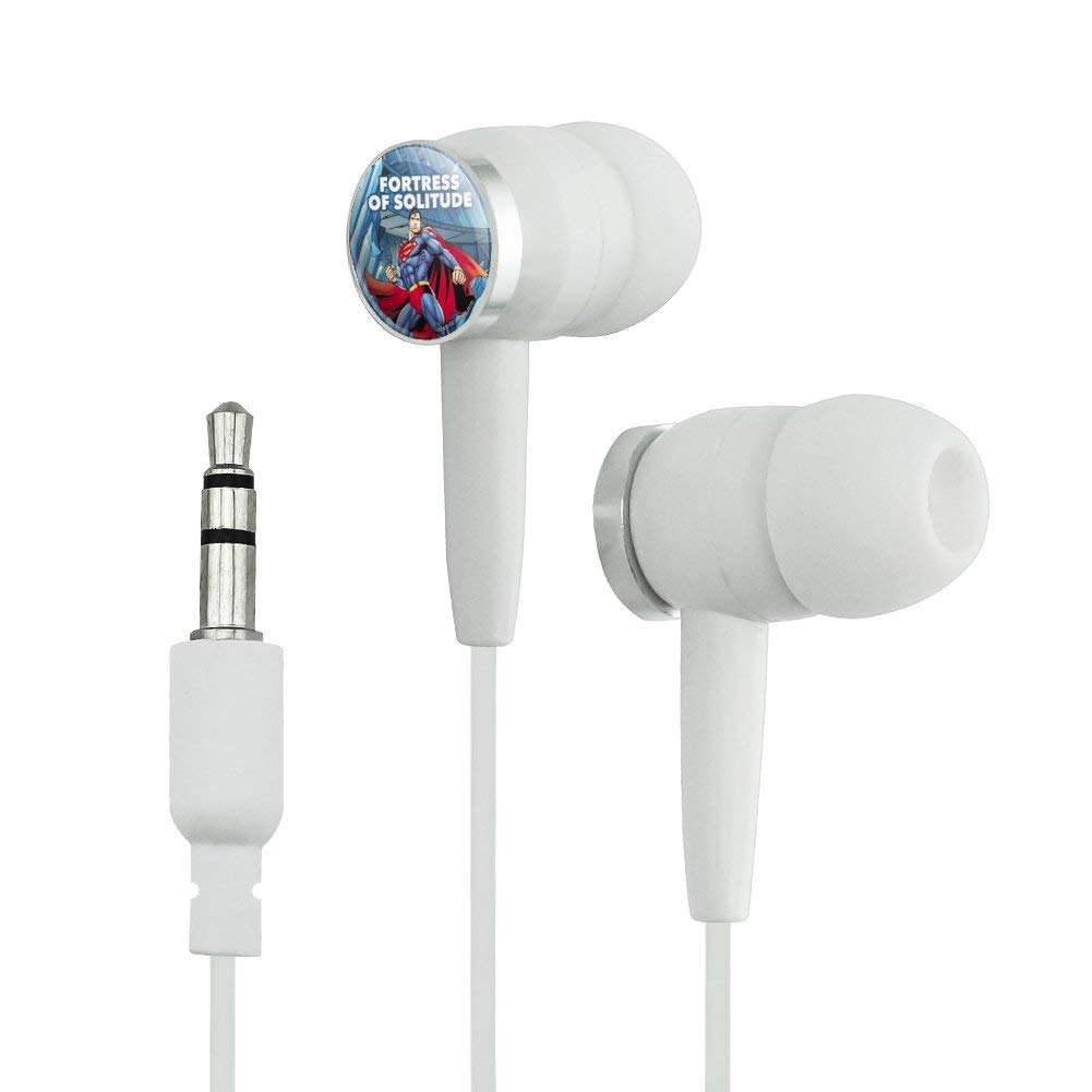 Superman Fortress of Solitude Novelty In-Ear Earbud Headphones - DC Comics Superhero Themed Audio Accessories for Fans, Collectors & Gift Giving