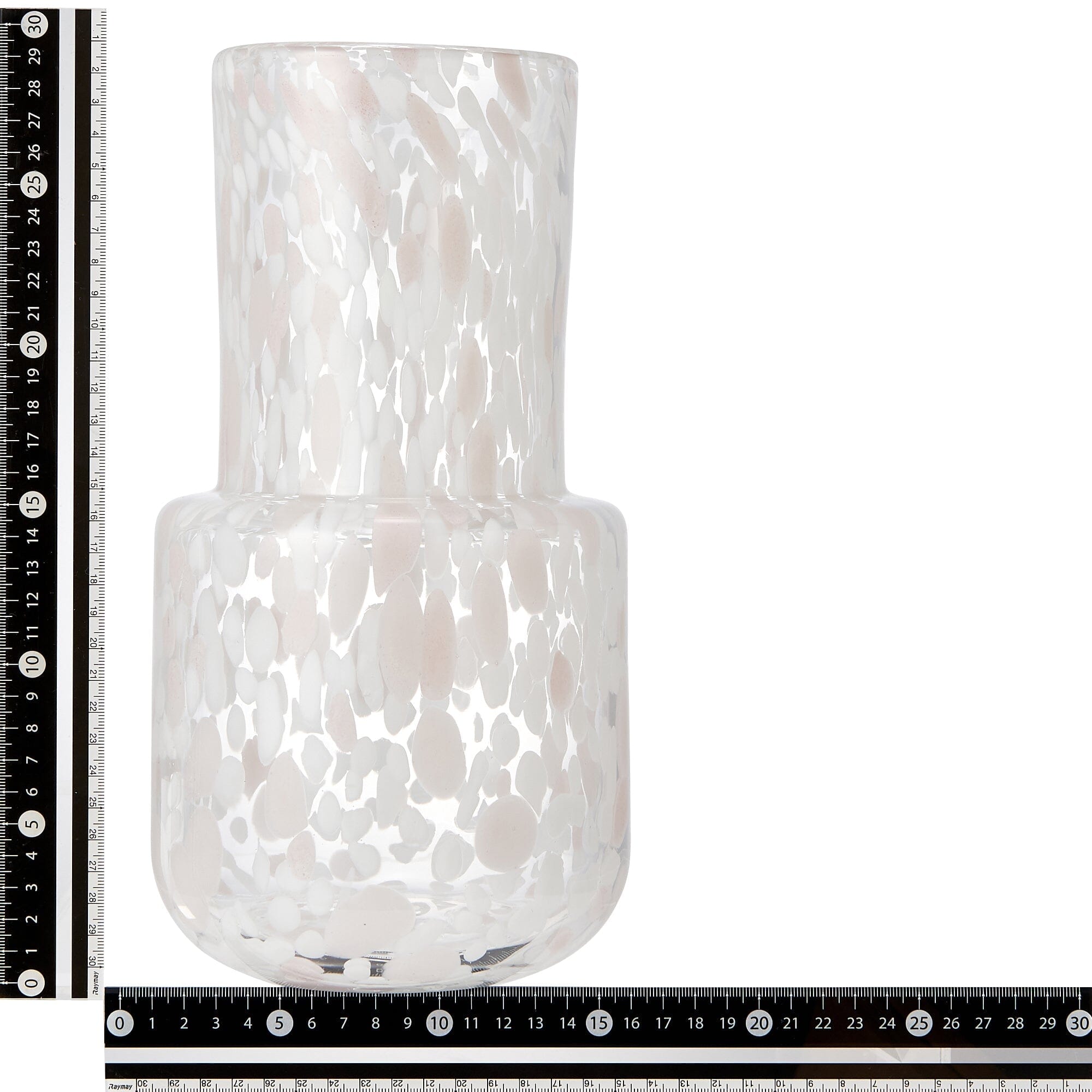 Dot Pattern Flower Vase - Light Pink Ceramic Home Decor for Living Room, Bedroom, Wedding Centerpiece & Gift Idea