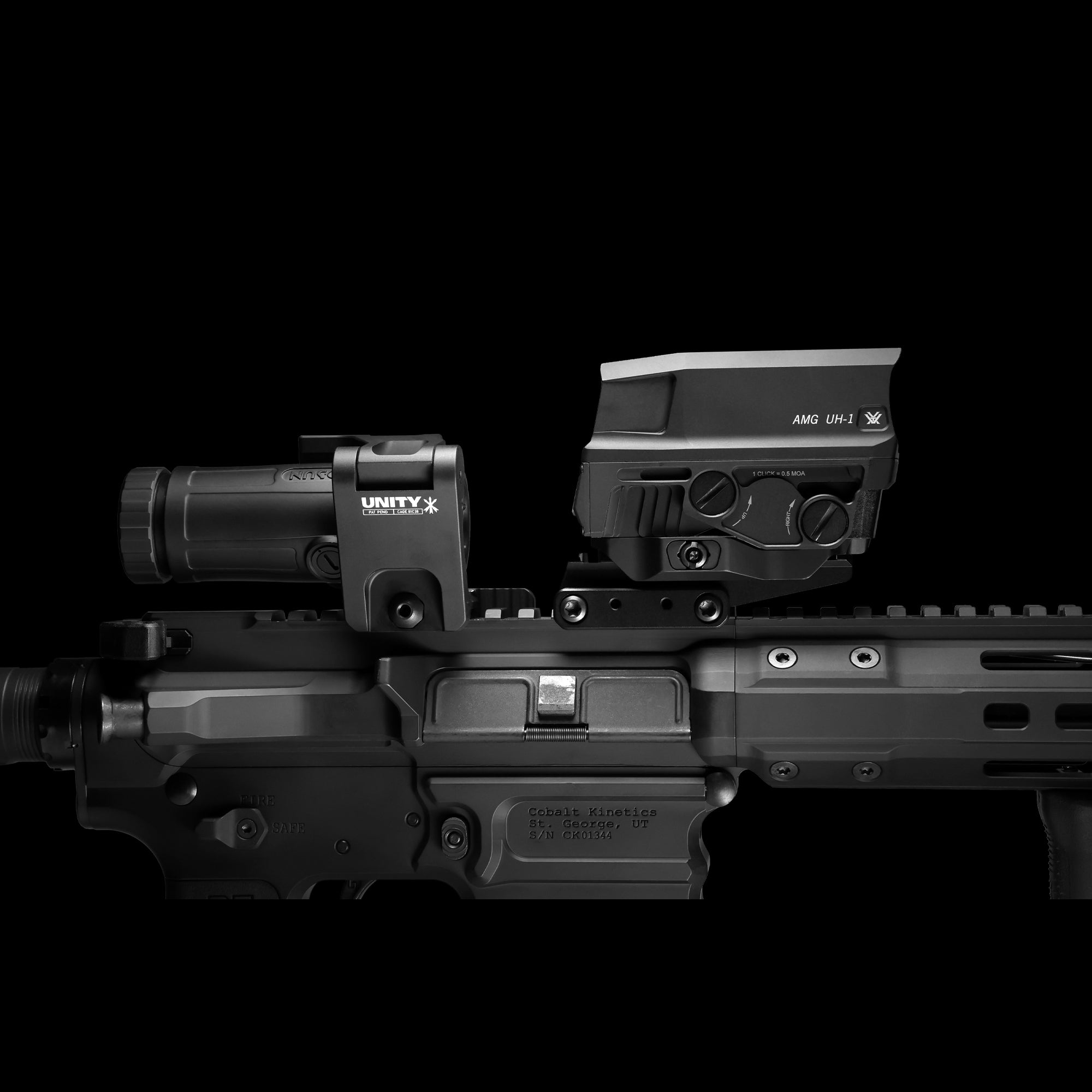 Unity Tactical FAST FTC OMNI Magnifier Mount - Made in USA - Compatible with Red Dot Sights for AR-15 & Rifle Optics - Perfect for Tactical Shooting & Hunting
