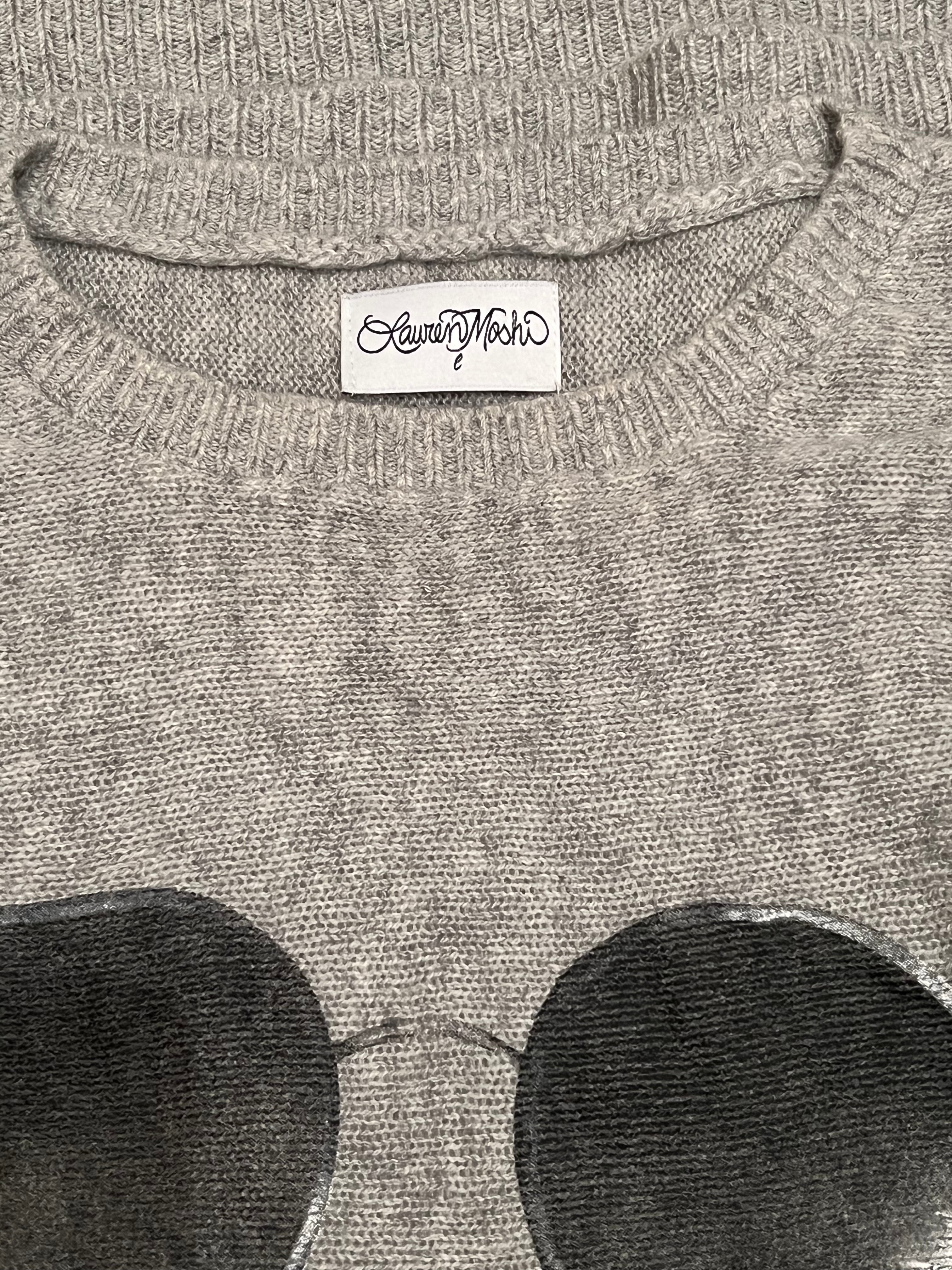 Lauren Moshi Ladona Pierced Lip Large Size Sweater - Stylish Oversized Knit Pullover for Women, Perfect for Casual Outings, Date Nights & Cozy Fall Fashion