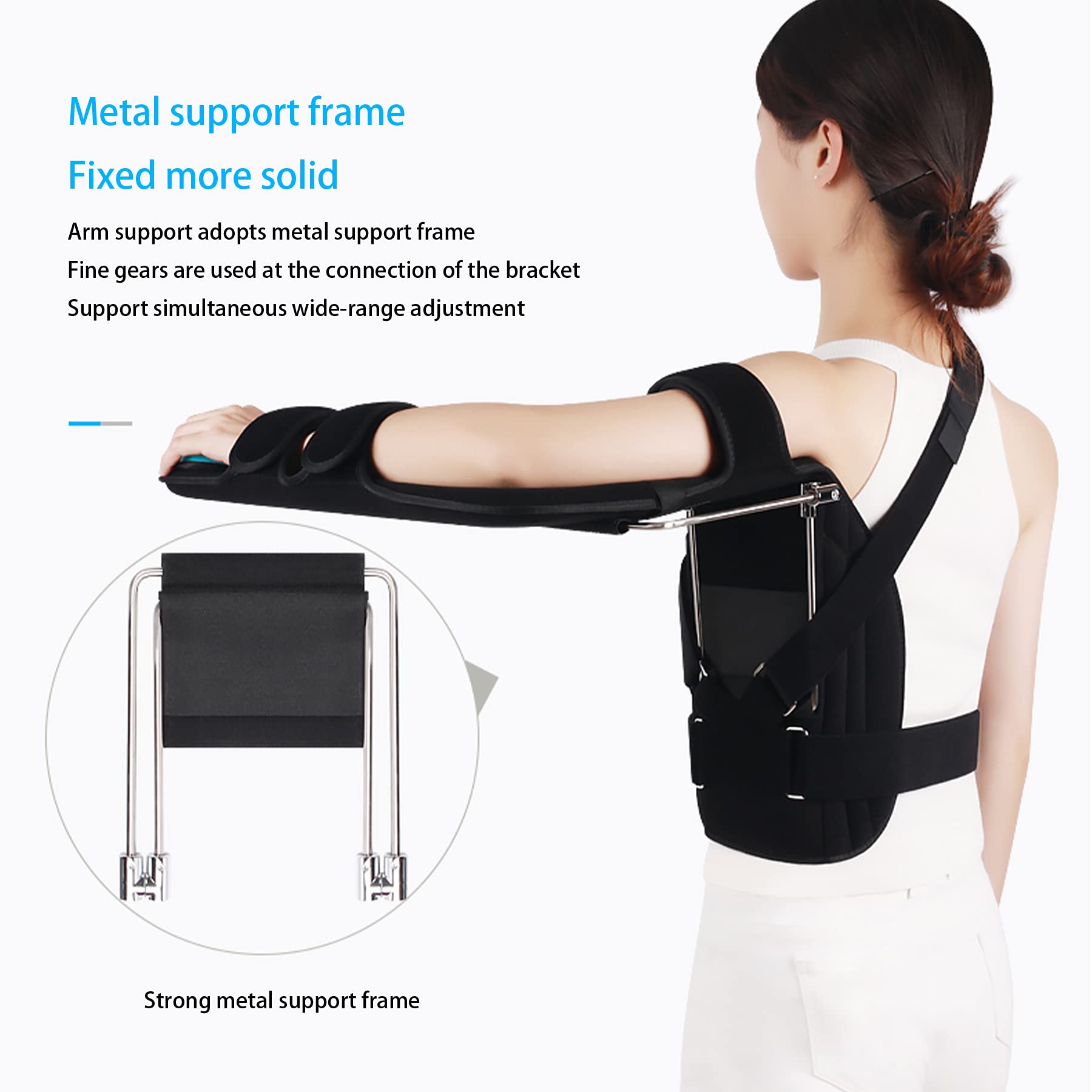 Post-Op Shoulder Abduction Sling - Adjustable Arm Immobilizer for Shoulder Injuries, Fractures, Dislocations & Surgery Recovery - Comfortable Support for Broken Bones & Subluxation - Ideal for Daily Use & Physical Therapy