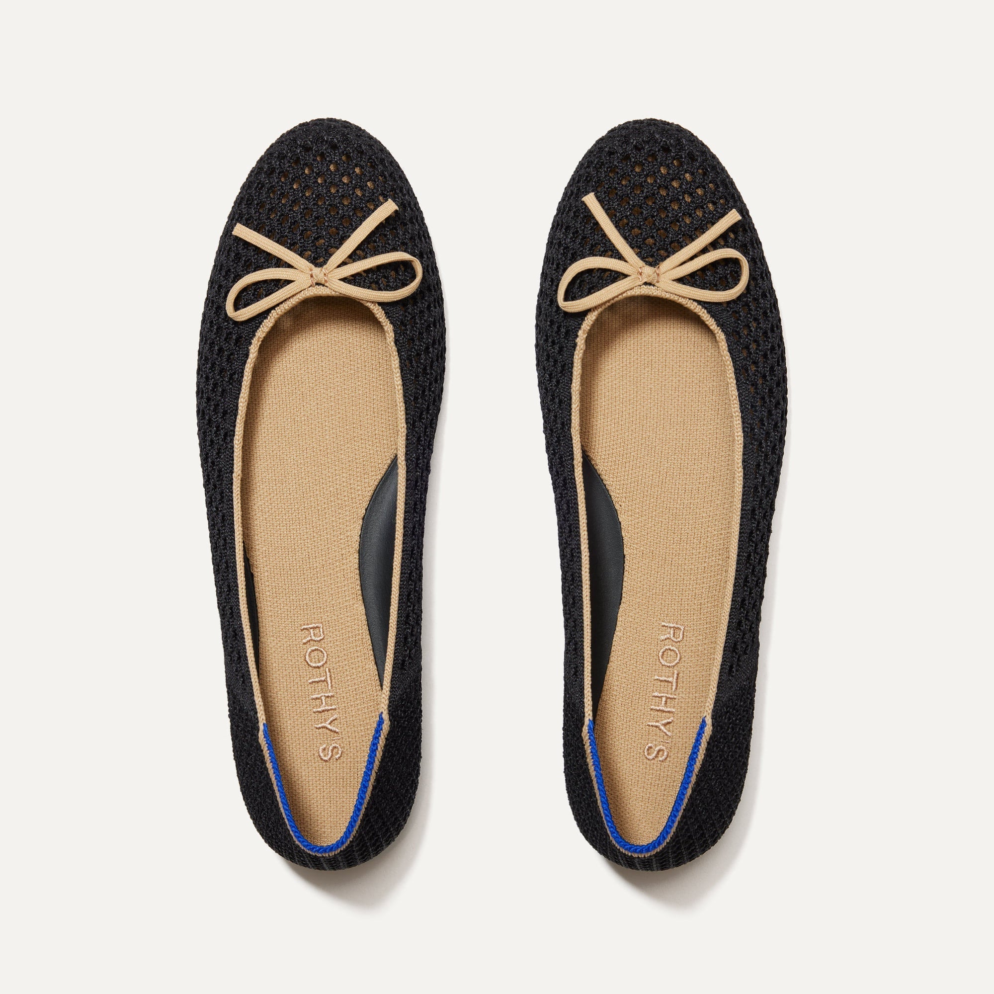 Elegant Black Mesh Ballet Flats for Women - Comfortable & Stylish Slip-On Shoes for Work, Casual Outfits, and Dance