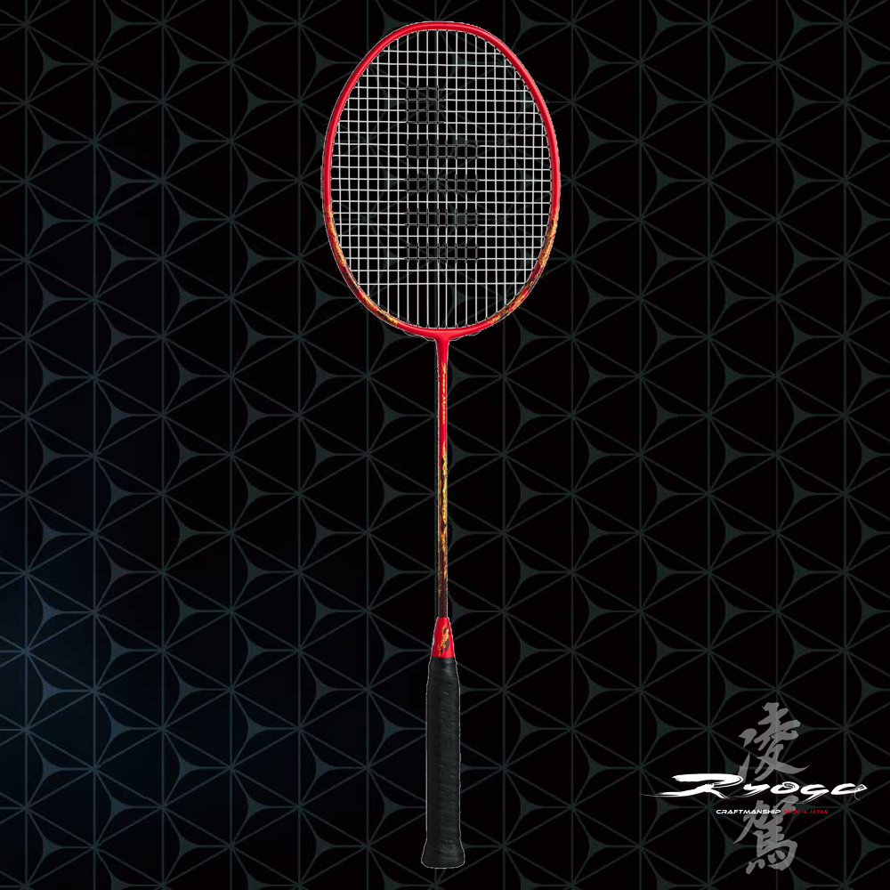 Gosen Ryoga Musou Badminton Racket (Red) - Professional Grade for Tournaments & Training | Perfect for Competitive Players & Enthusiasts