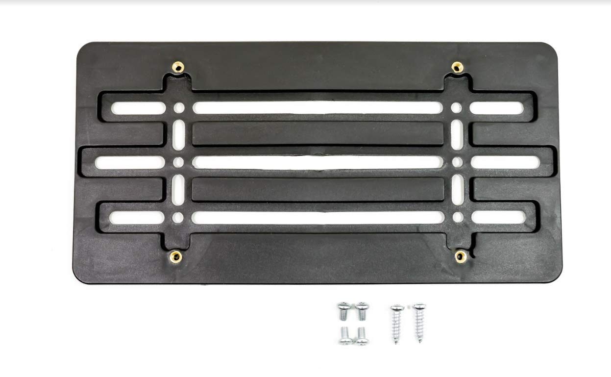 Mercedes-Benz Front Bumper License Plate Relocator Bracket Kit - Universal Fit for All Models (Includes 2 Screws + 4 Bolts & 4 Nuts) - Perfect for Car Modifications & Customization (50-Pack) - Bulk Discount Available ($9.95 to $6.50 per Unit)
