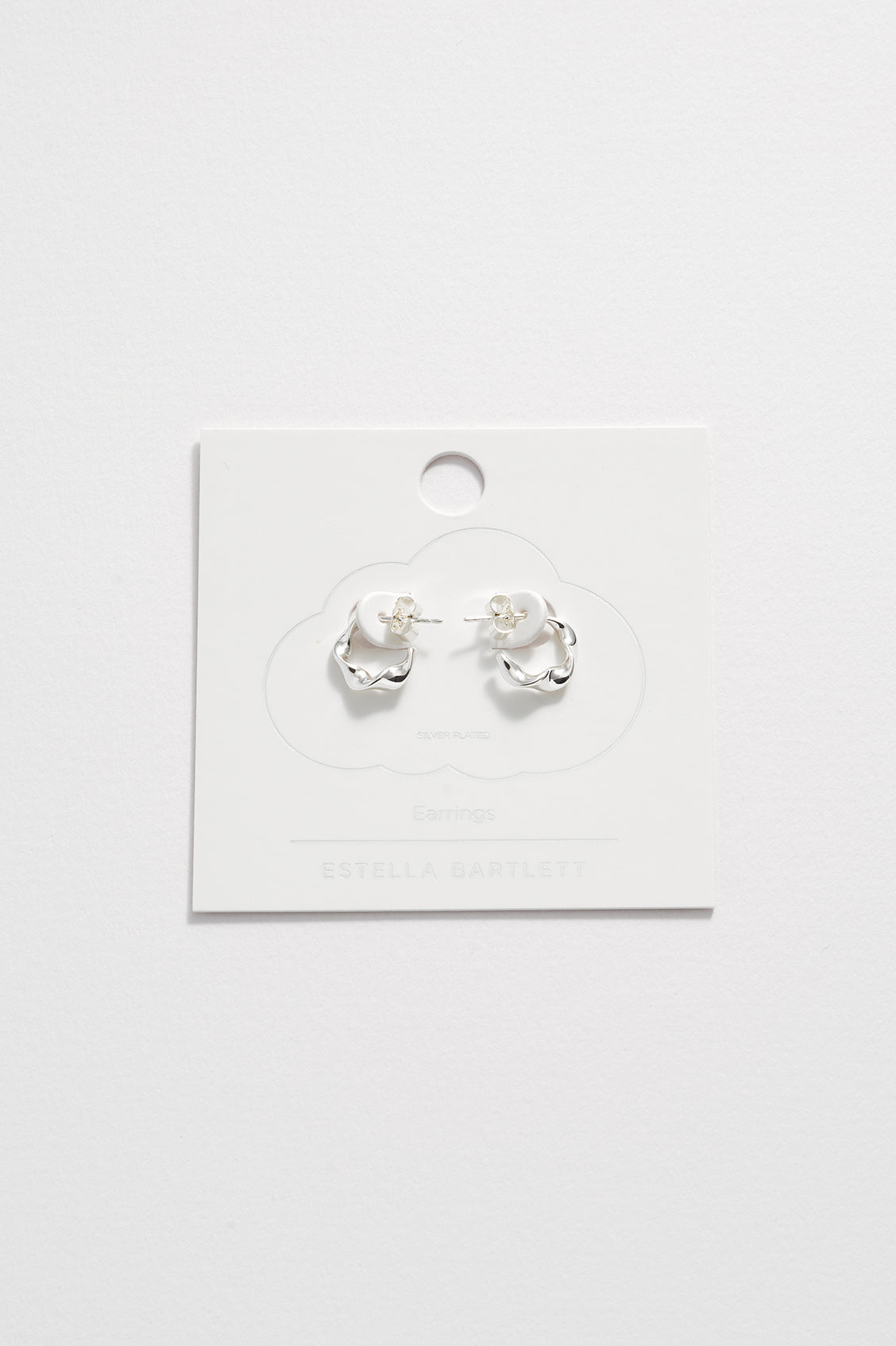 Silver Plated Twist Wave Hoop Earrings for Women - Trendy Boho Chic Jewelry Gift - Perfect for Parties, Weddings & Everyday Wear (Ebe5074S)