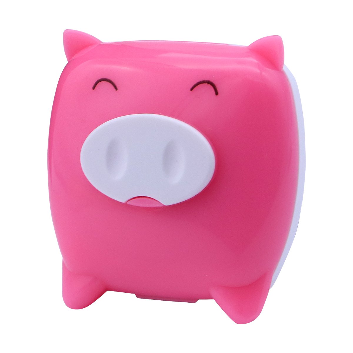 Cute Pig Cartoon Contact Lens Case (2 Pack) - Rose Red Travel Lens Storage Box for Daily Use, Travel & Gym - BPA-Free Contact Lens Holder