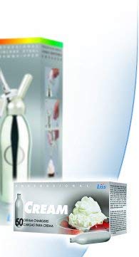 Liss 335 Recyclable Steel N2O Chargers - 50 Pack for Whipped Cream Dispensers & Dessert Making - Eco-Friendly & Durable