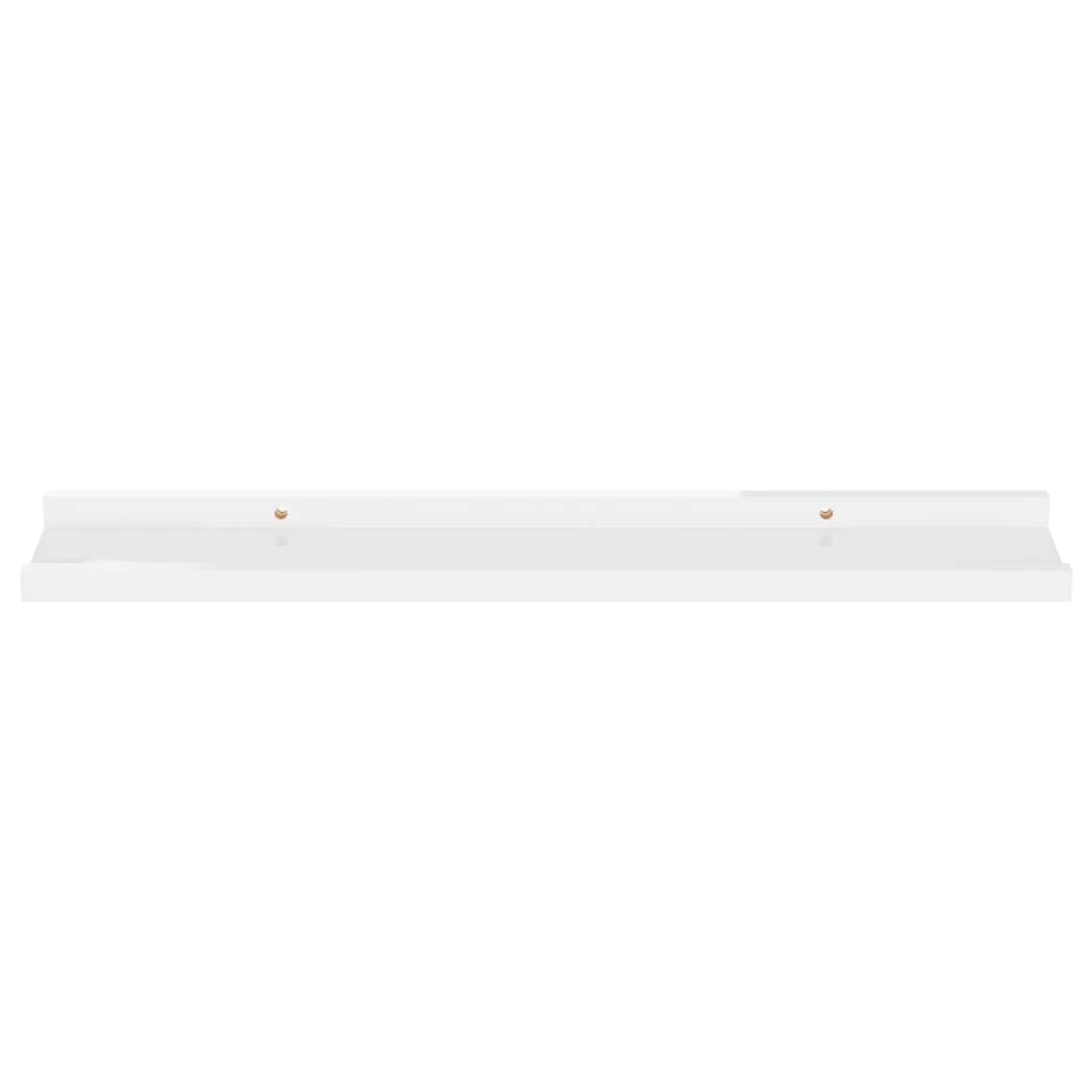 4-Pack High Gloss White Floating Wall Shelves - 23.6