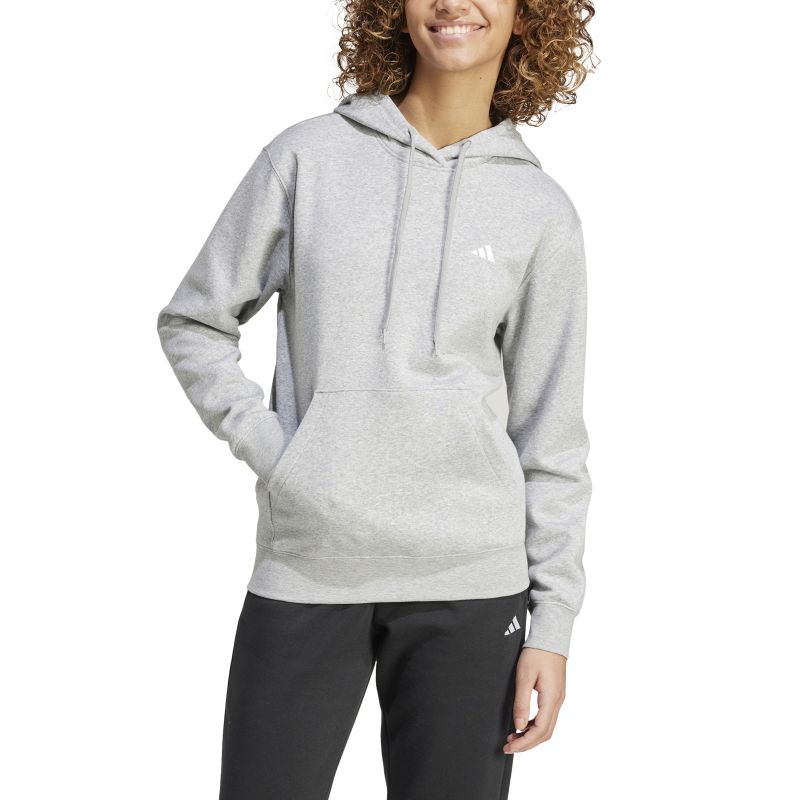 Adidas Women's Small Logo Feelcozy Hoodie - Soft & Comfortable Pullover Sweatshirt for Casual Wear, Gym, and Lounge