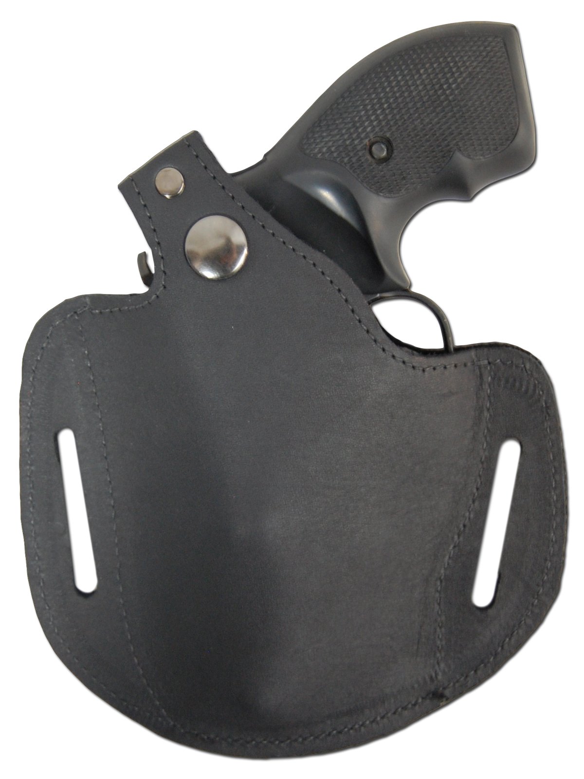 Barsony Black Leather Pancake Holster for 2