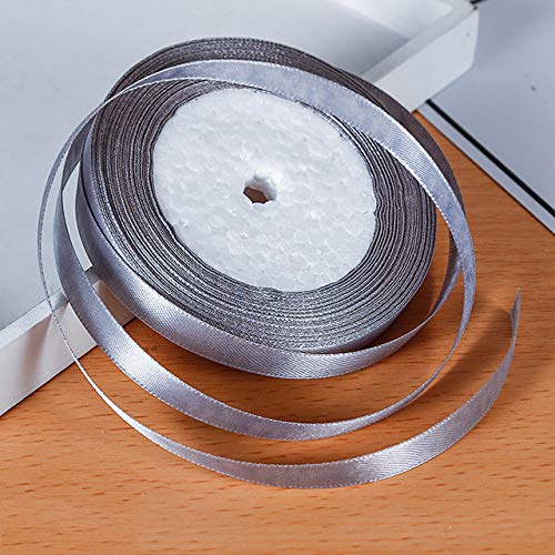 25 Yards 1/4 Inch Satin Ribbon for Crafts, Sewing & Gift Wrapping - Christmas, Wedding & Party Decoration - DIY Clothing Accessories & Home Decor