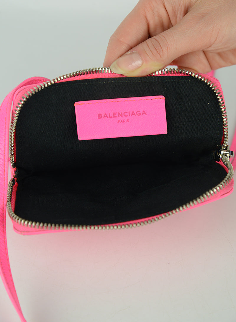 Balenciaga Fuchsia Pink Leather Borsina Handbag - Luxury Designer Tote for Women, Perfect for Work, Travel & Everyday Use