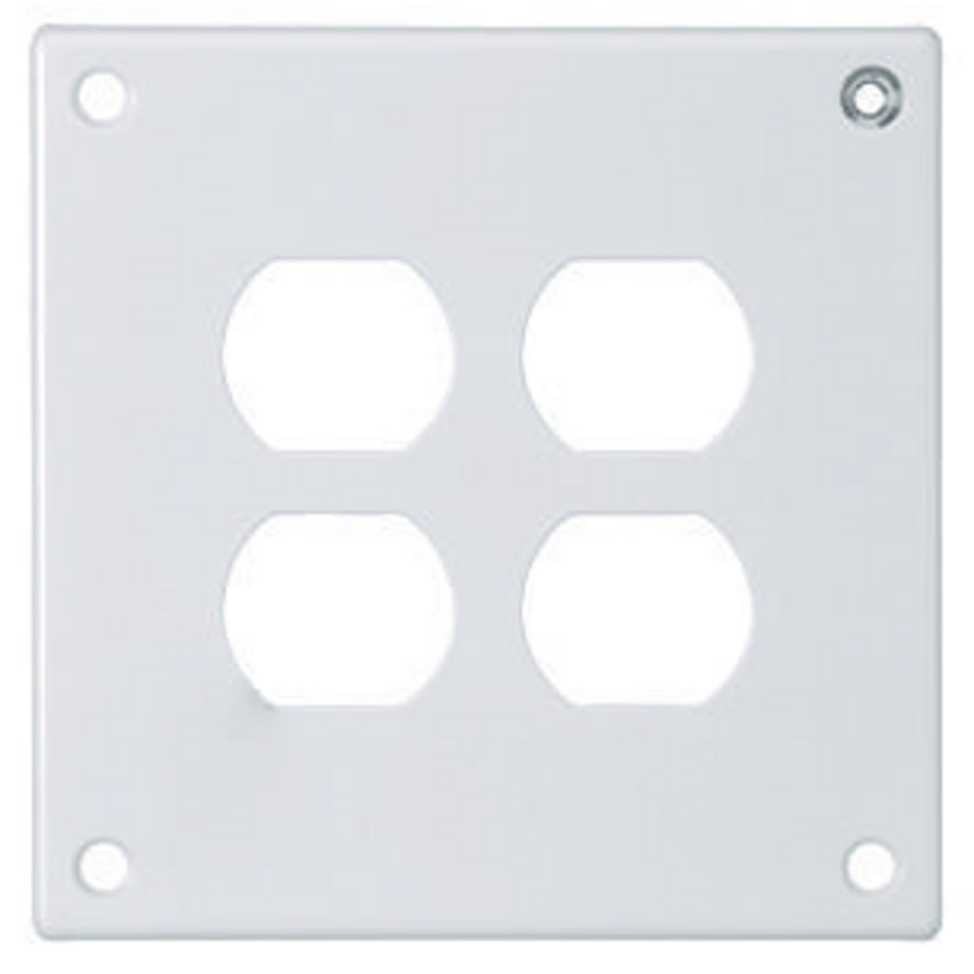Hubbell SWP82 2 Gang Steel Security Wall Plate, 5-33/64