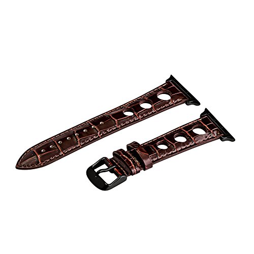 Brown Croco 3 Hole Bands / Black Hardware
